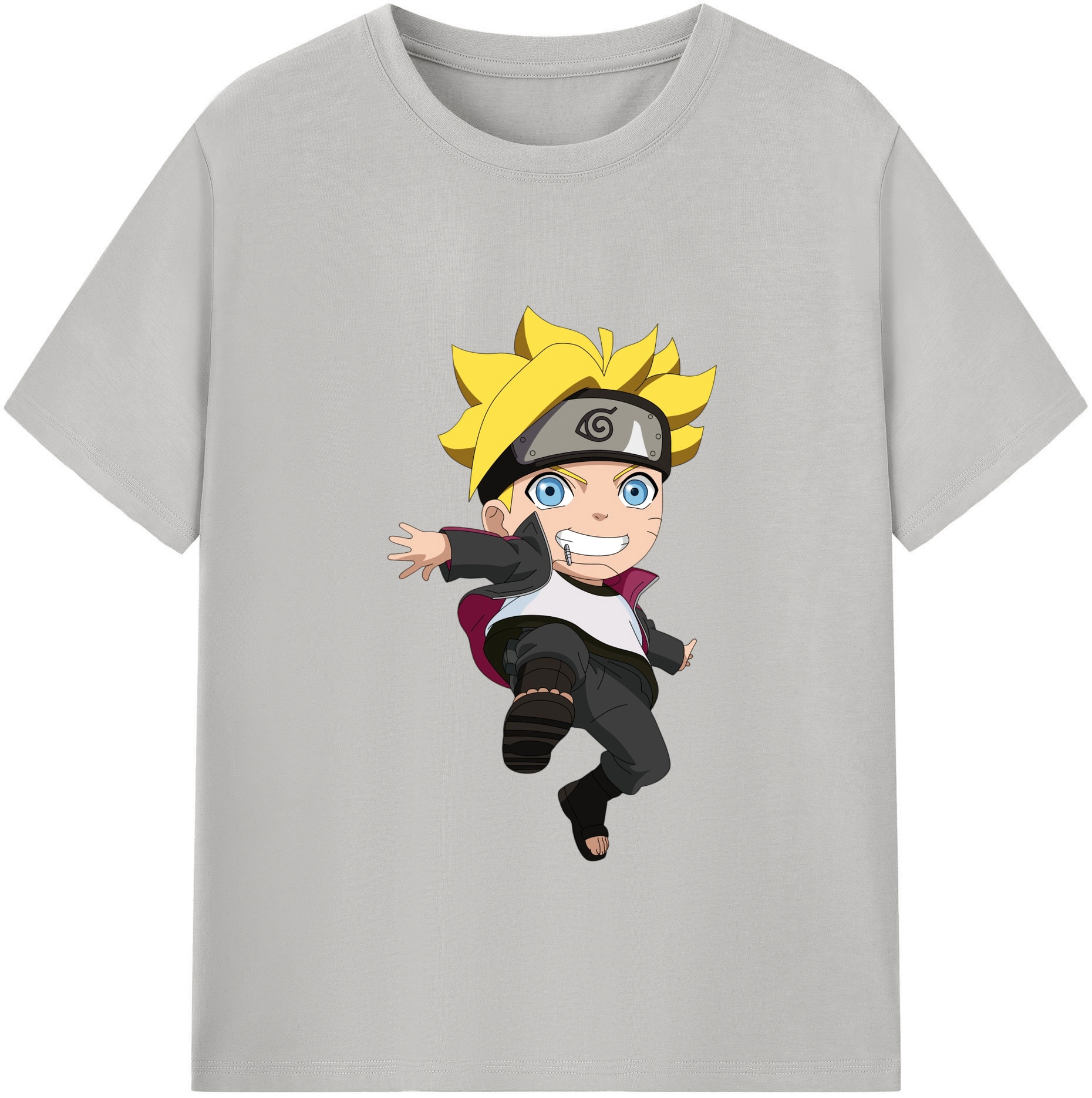 （画像用） NARUTO -ナルト- うずまき ボルト Uzumaki Boruto レディースカジュアルプリントTシャツ（綿100％）