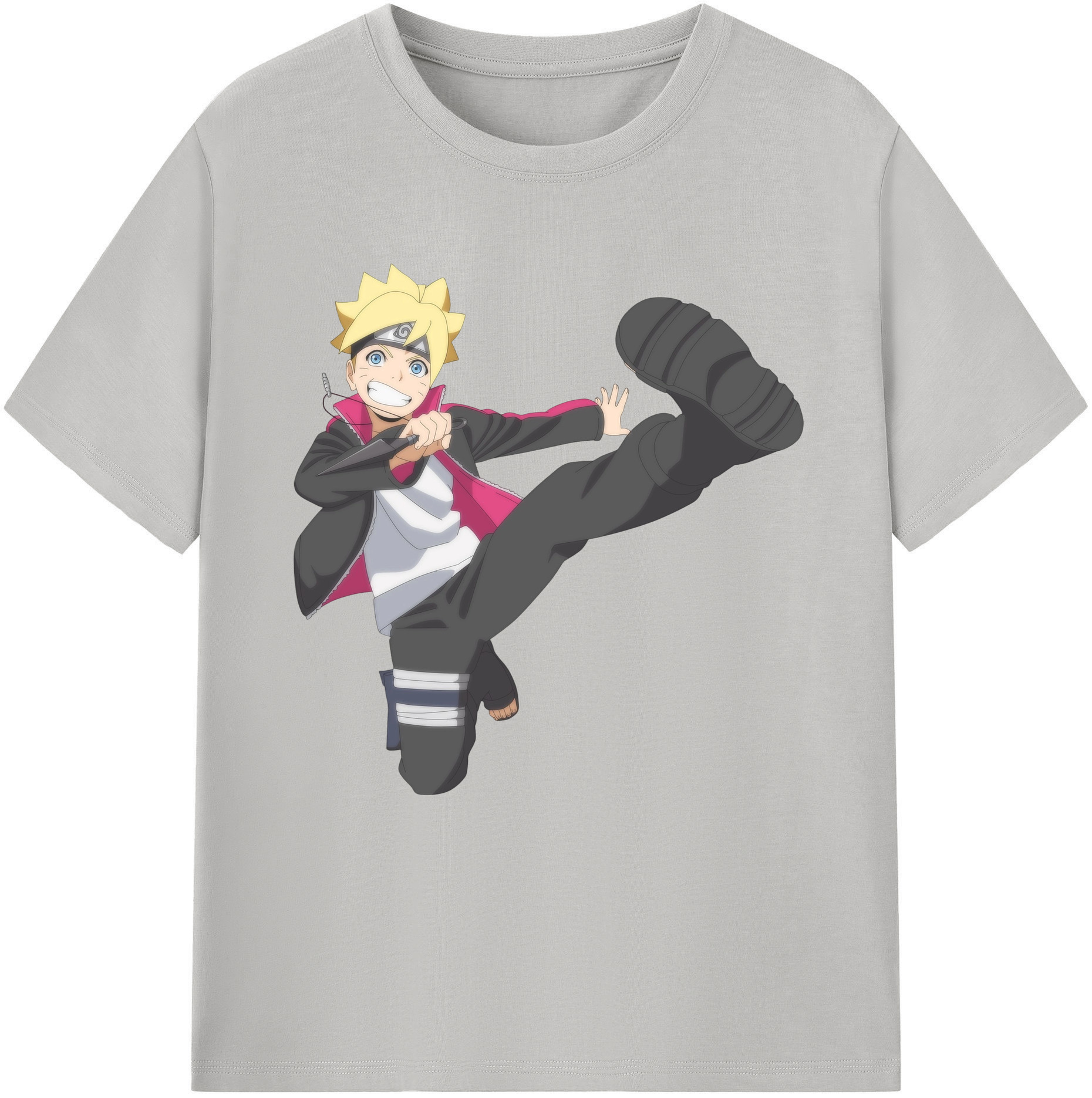 （画像用） NARUTO -ナルト- うずまき ボルト Uzumaki Boruto レディースカジュアルプリントTシャツ（綿100％）