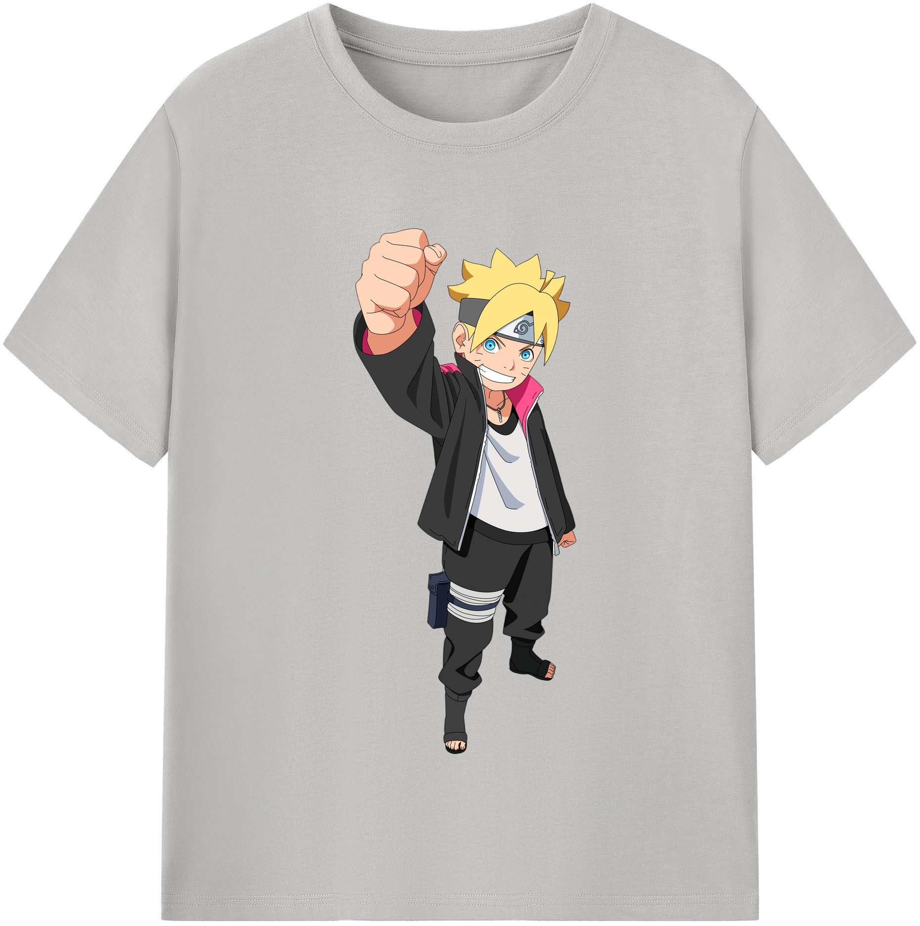 （画像用） NARUTO -ナルト- うずまき ボルト Uzumaki Boruto レディースカジュアルプリントTシャツ（綿100％）