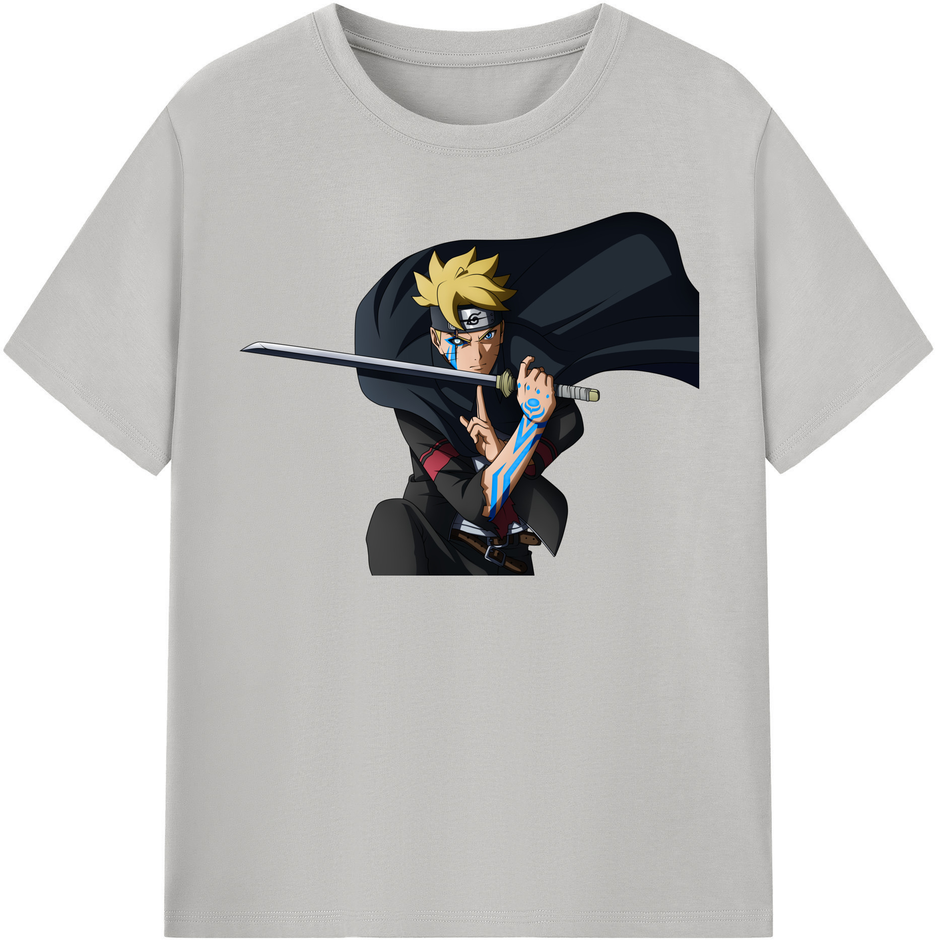 （画像用） NARUTO -ナルト- うずまき ボルト Uzumaki Boruto レディースカジュアルプリントTシャツ（綿100％）