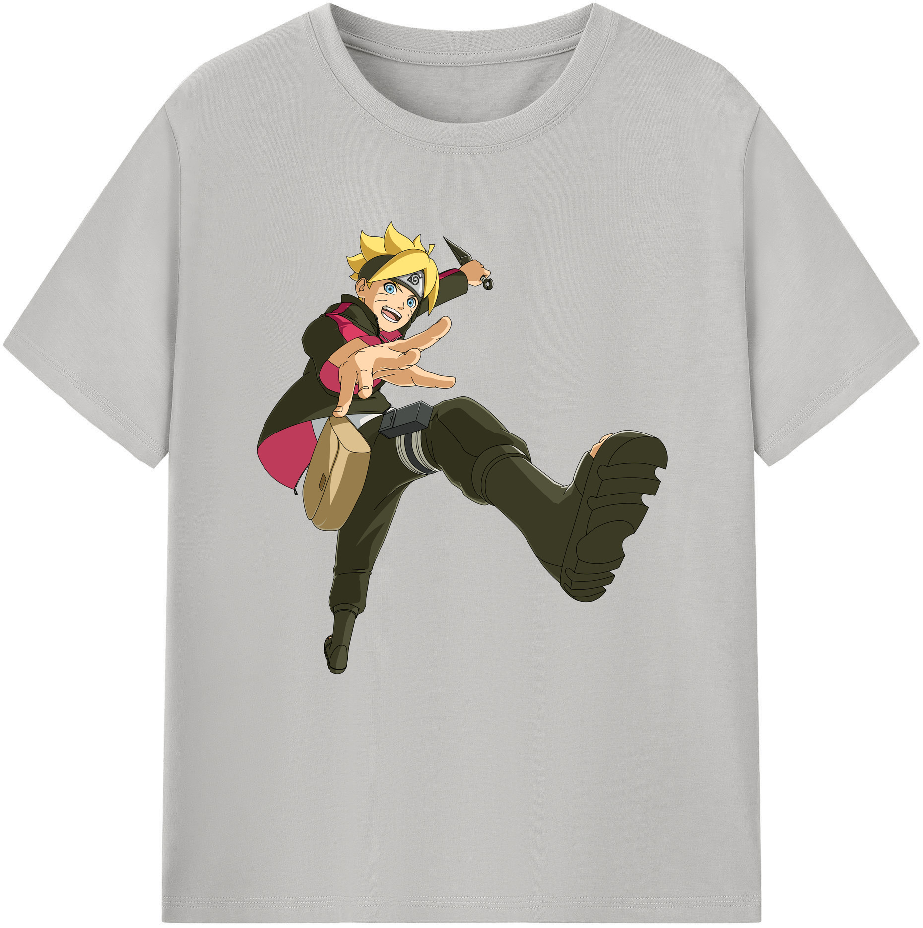 （画像用） NARUTO -ナルト- うずまき ボルト Uzumaki Boruto レディースカジュアルプリントTシャツ（綿100％）