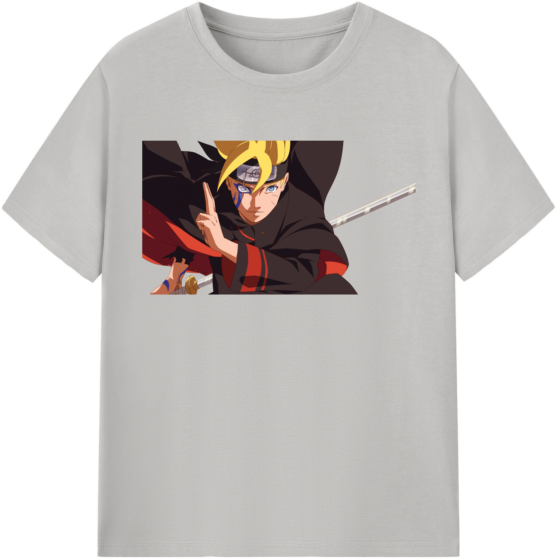 （画像用） NARUTO -ナルト- うずまき ボルト Uzumaki Boruto レディースカジュアルプリントTシャツ（綿100％）
