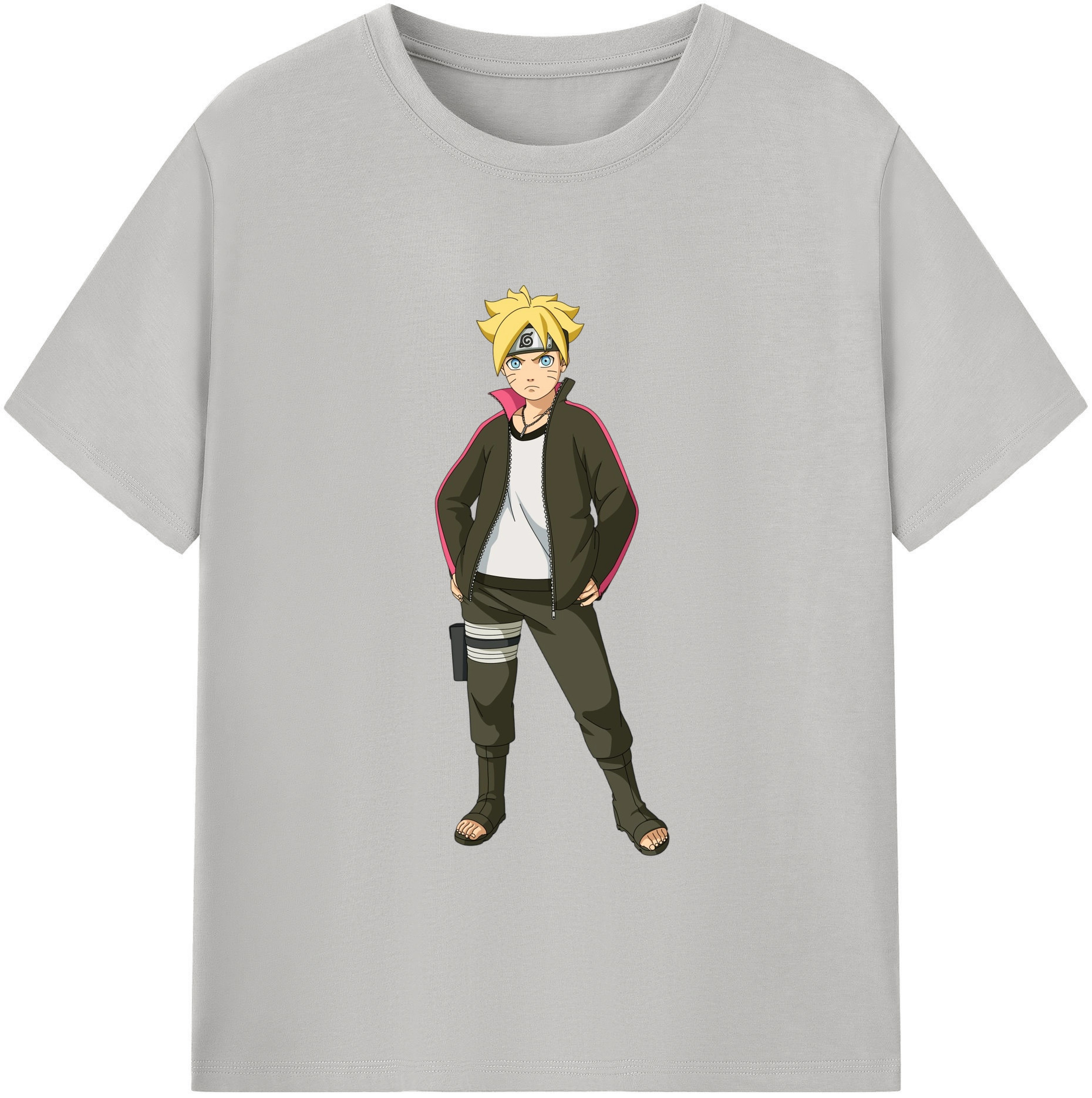 （画像用） NARUTO -ナルト- うずまき ボルト Uzumaki Boruto レディースカジュアルプリントTシャツ（綿100％）