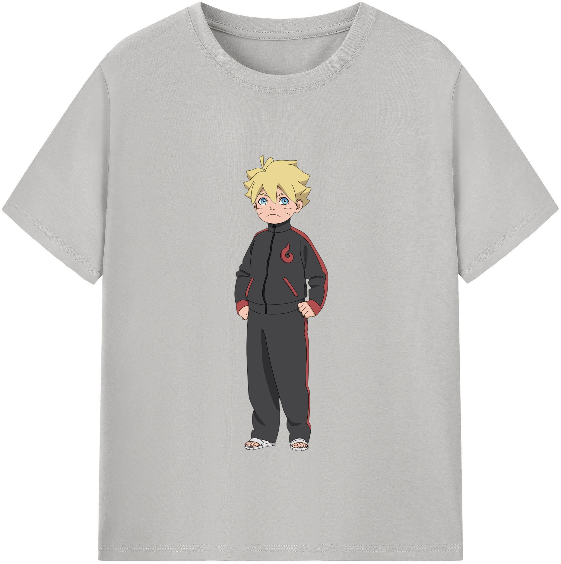 （画像用） NARUTO -ナルト- うずまき ボルト Uzumaki Boruto レディースカジュアルプリントTシャツ（綿100％）