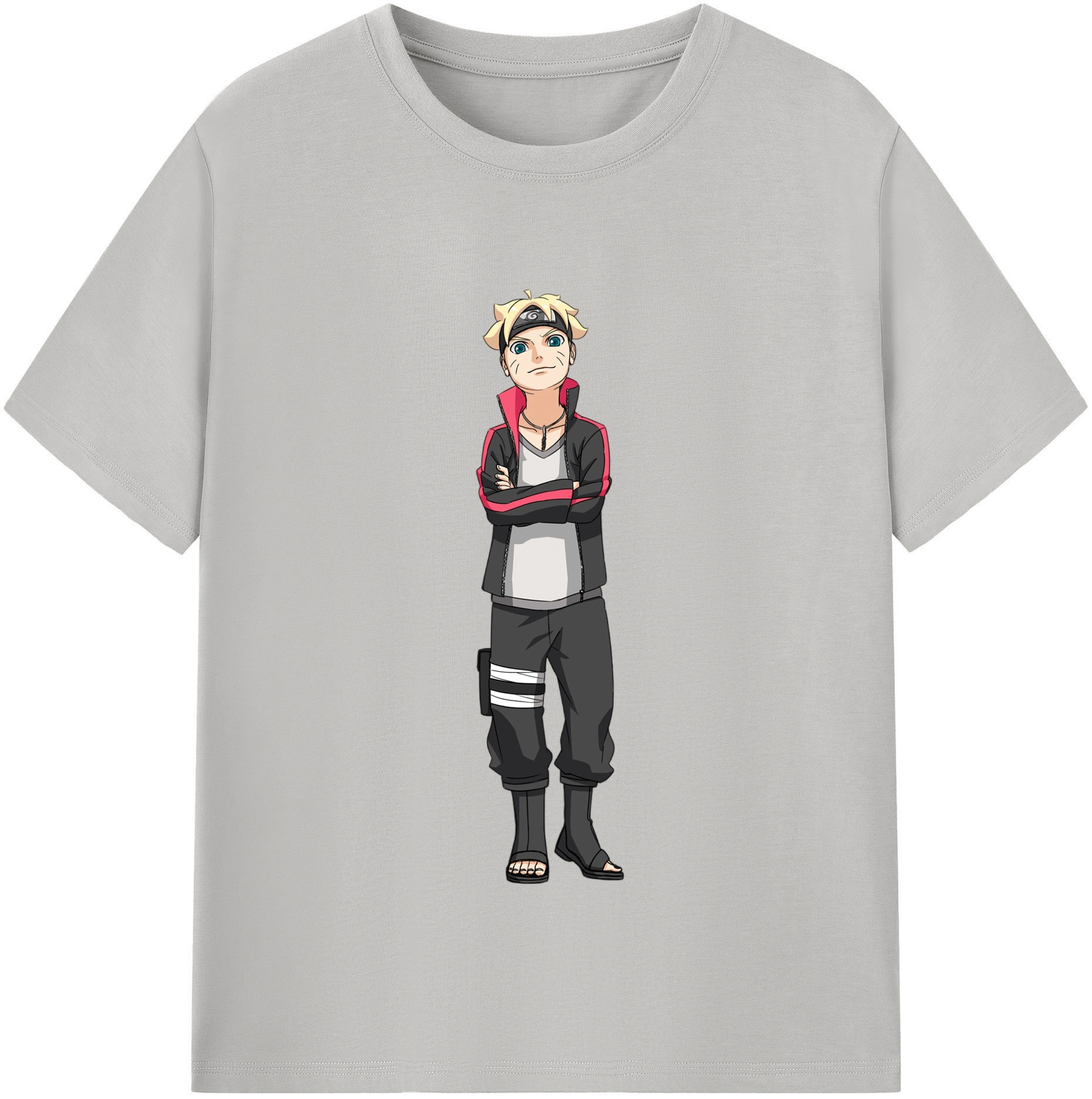 （画像用） NARUTO -ナルト- うずまき ボルト Uzumaki Boruto レディースカジュアルプリントTシャツ（綿100％）