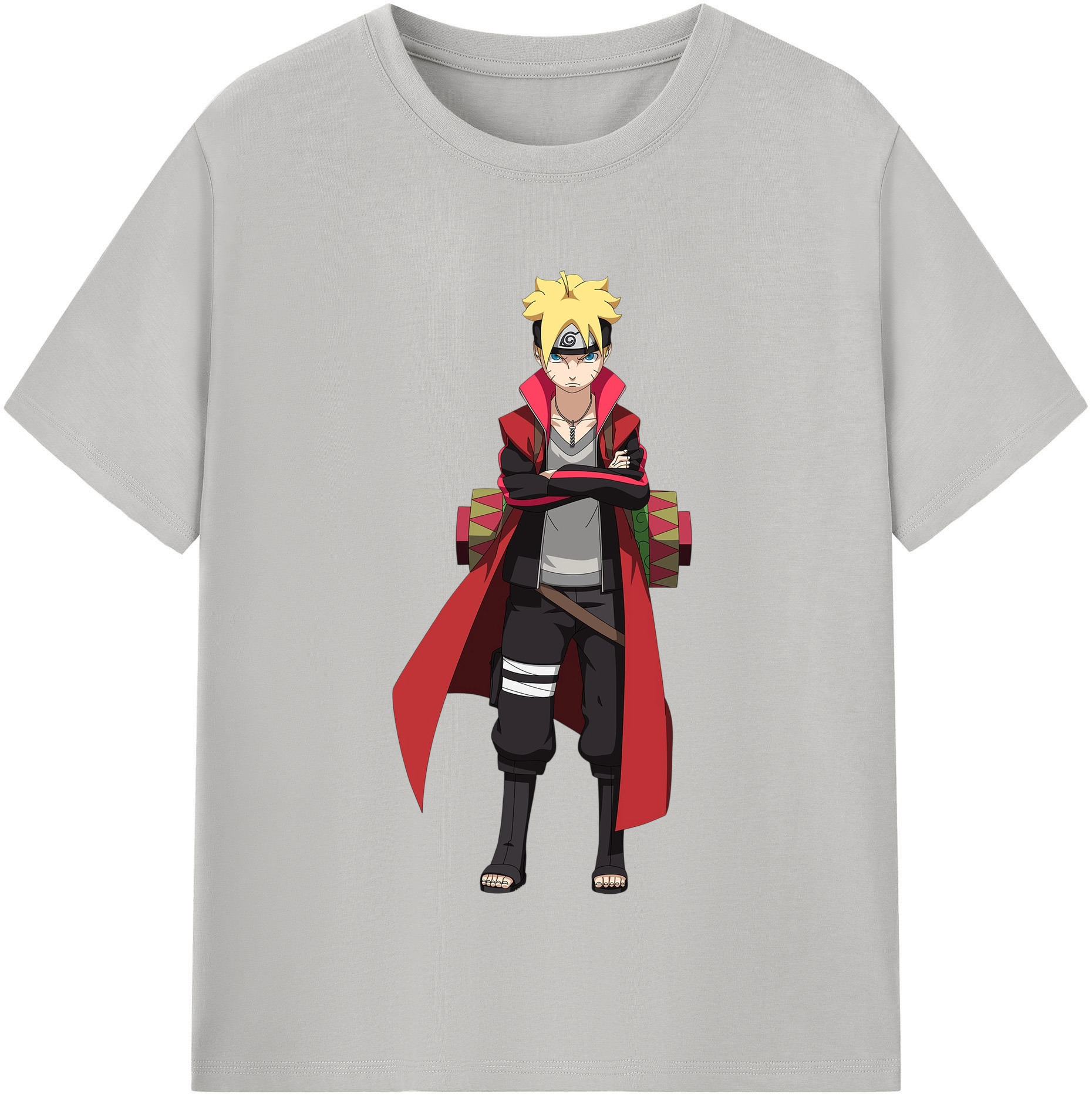 （画像用） NARUTO -ナルト- うずまき ボルト Uzumaki Boruto レディースカジュアルプリントTシャツ（綿100％）