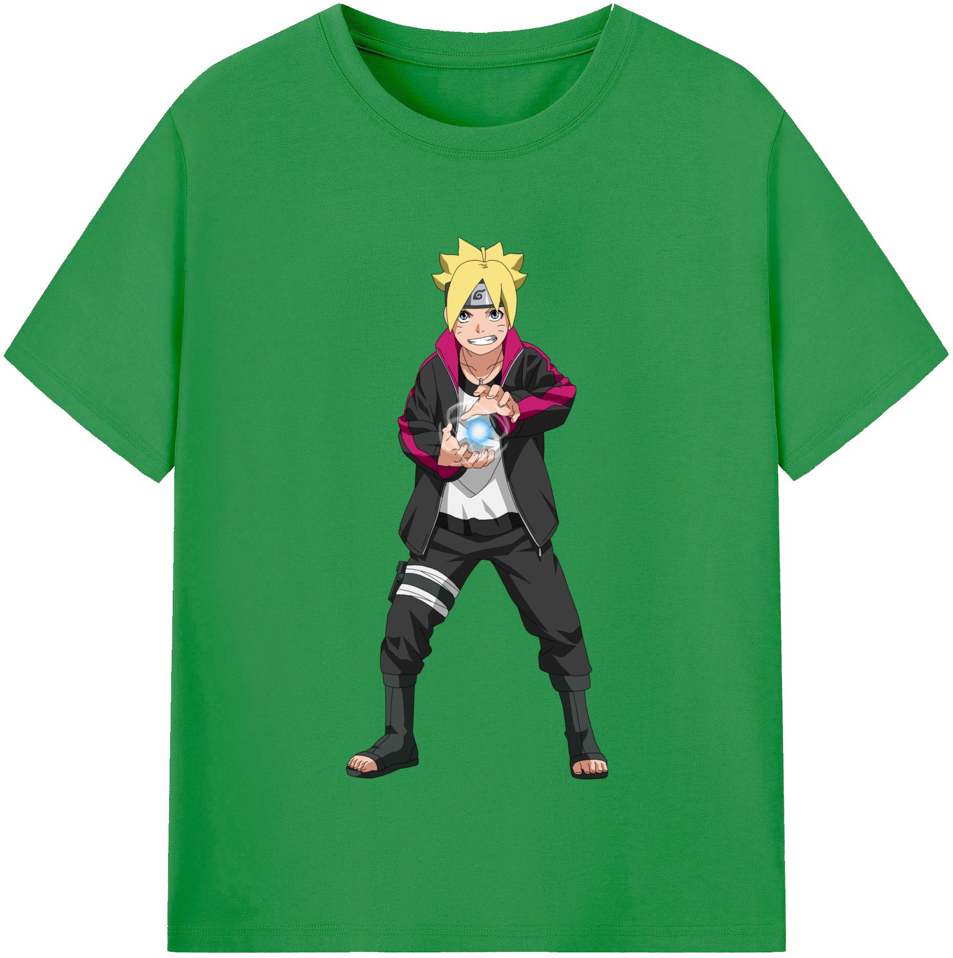 （画像用） NARUTO -ナルト- うずまき ボルト Uzumaki Boruto レディースカジュアルプリントTシャツ（綿100％）