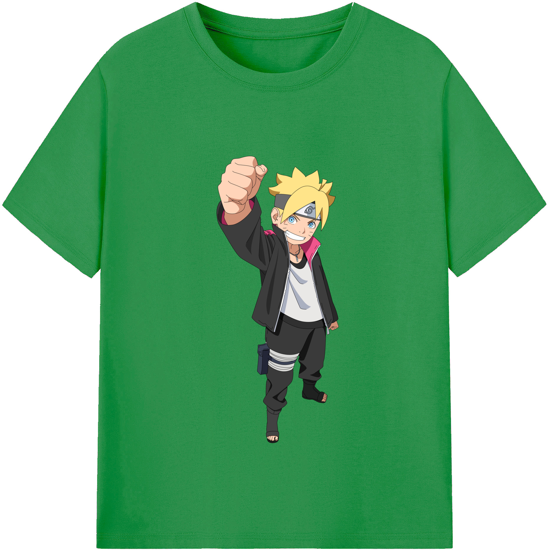 （画像用） NARUTO -ナルト- うずまき ボルト Uzumaki Boruto レディースカジュアルプリントTシャツ（綿100％）