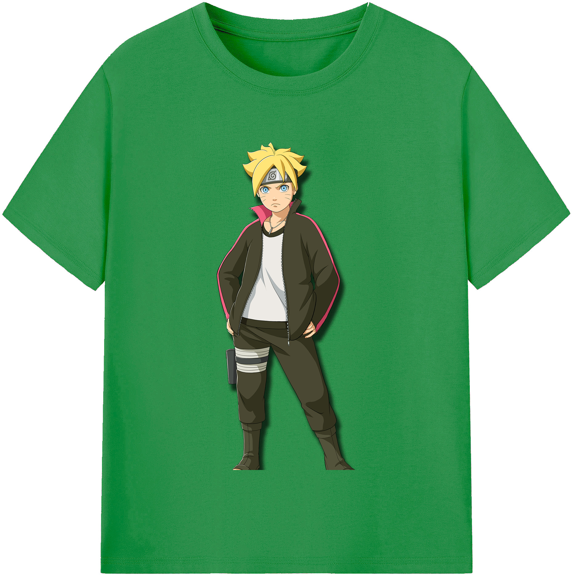 （画像用） NARUTO -ナルト- うずまき ボルト Uzumaki Boruto レディースカジュアルプリントTシャツ（綿100％）