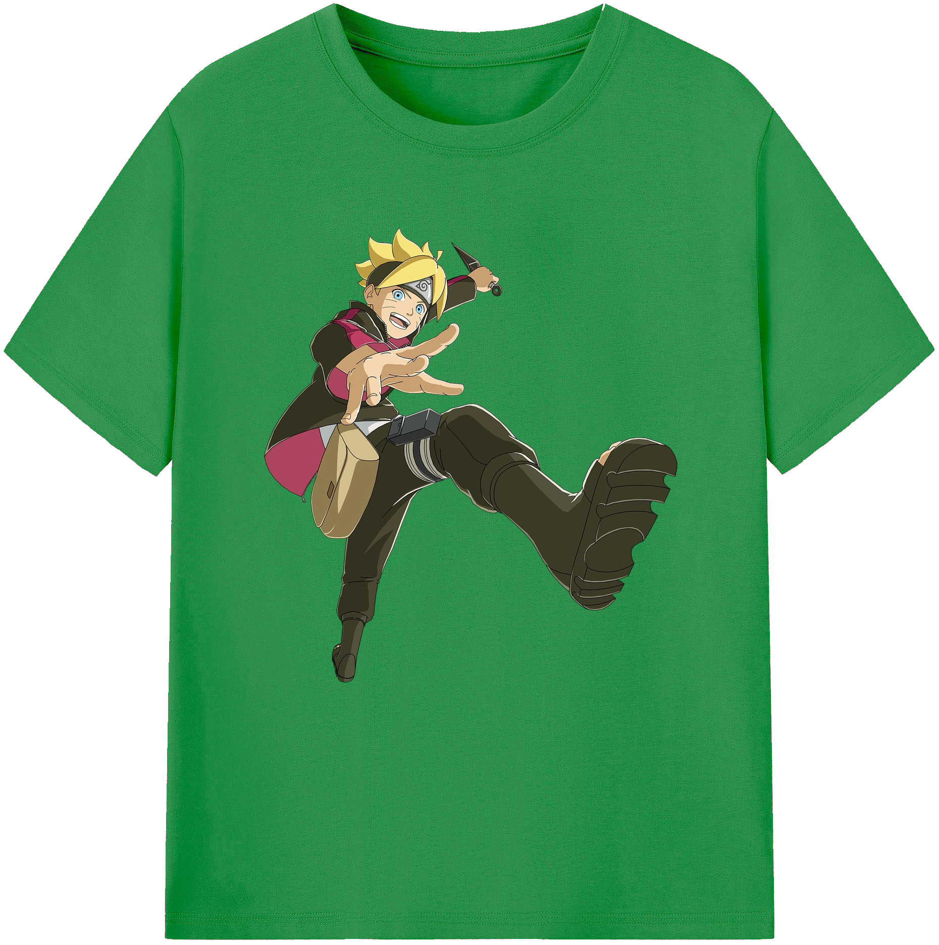 （画像用） NARUTO -ナルト- うずまき ボルト Uzumaki Boruto レディースカジュアルプリントTシャツ（綿100％）