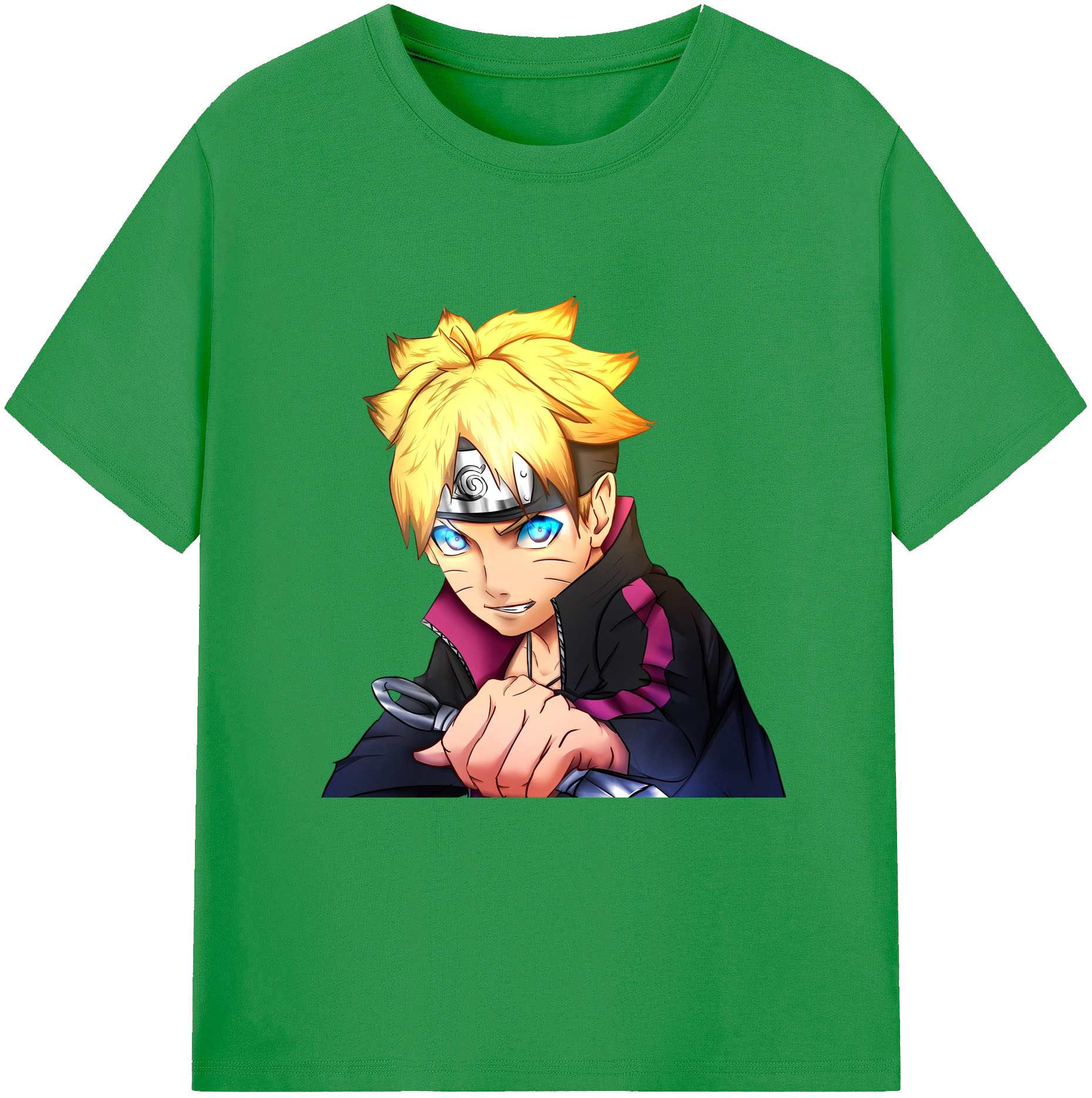 （画像用） NARUTO -ナルト- うずまき ボルト Uzumaki Boruto レディースカジュアルプリントTシャツ（綿100％）