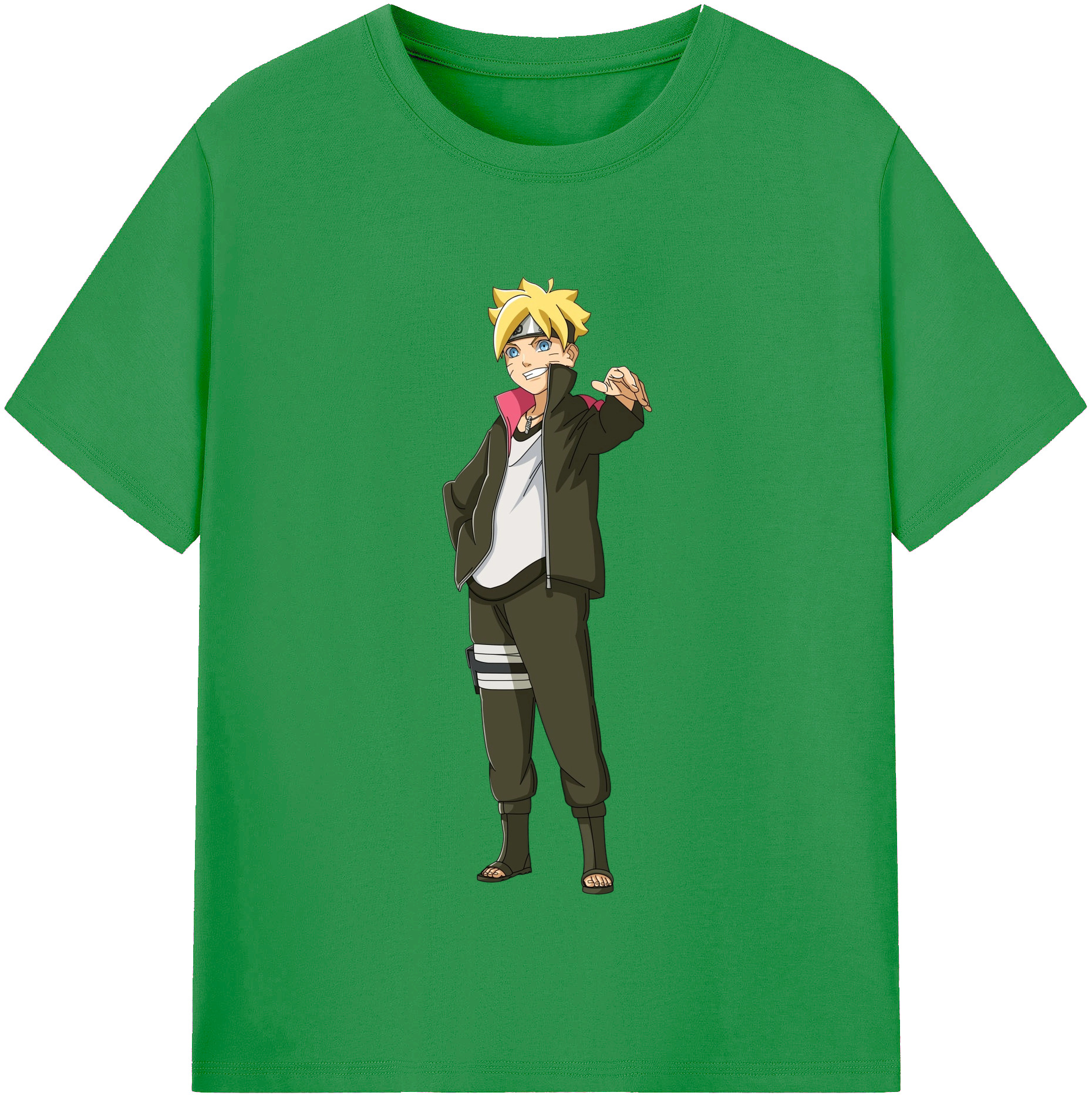 （画像用） NARUTO -ナルト- うずまき ボルト Uzumaki Boruto レディースカジュアルプリントTシャツ（綿100％）