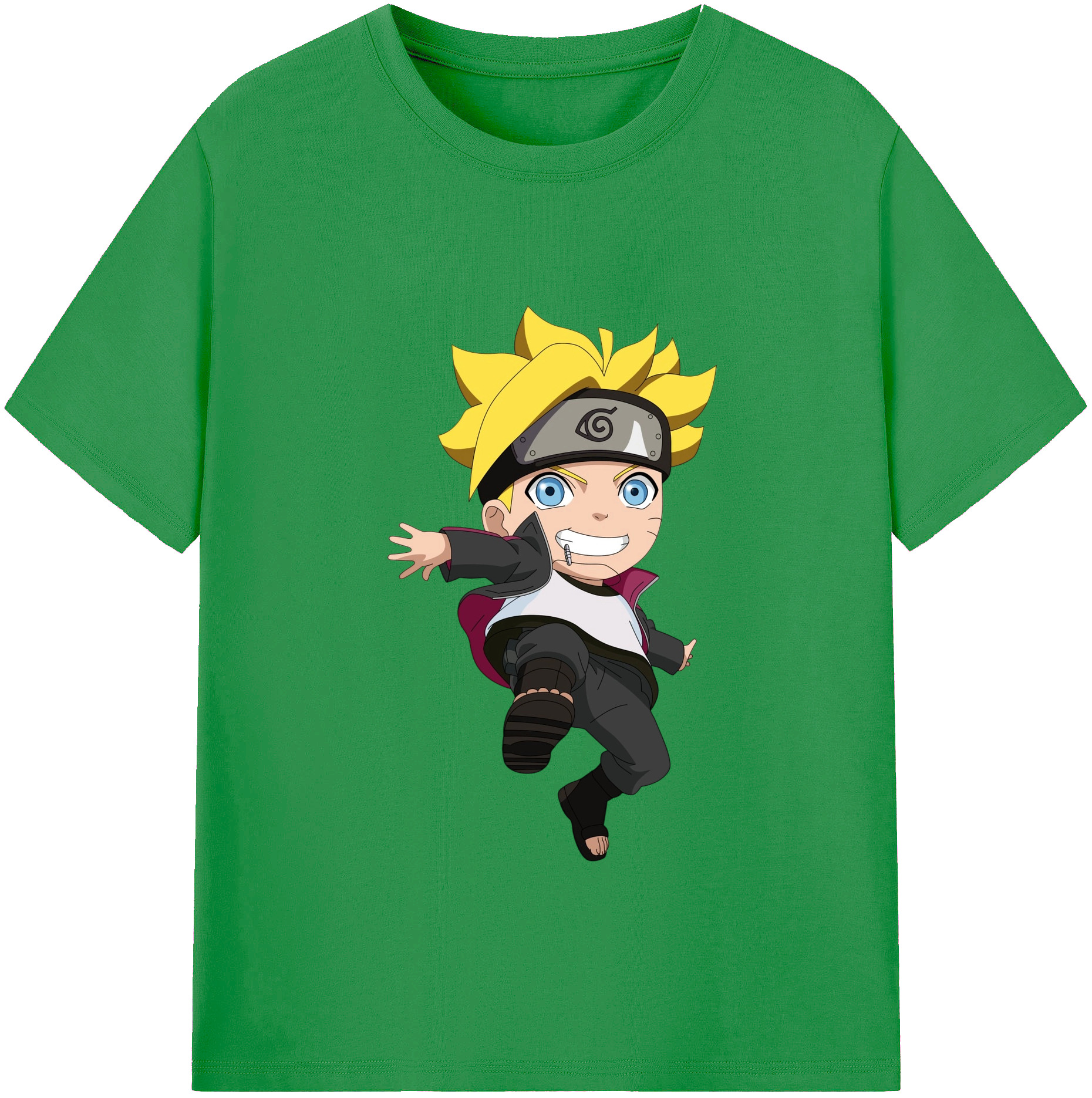 （画像用） NARUTO -ナルト- うずまき ボルト Uzumaki Boruto レディースカジュアルプリントTシャツ（綿100％）