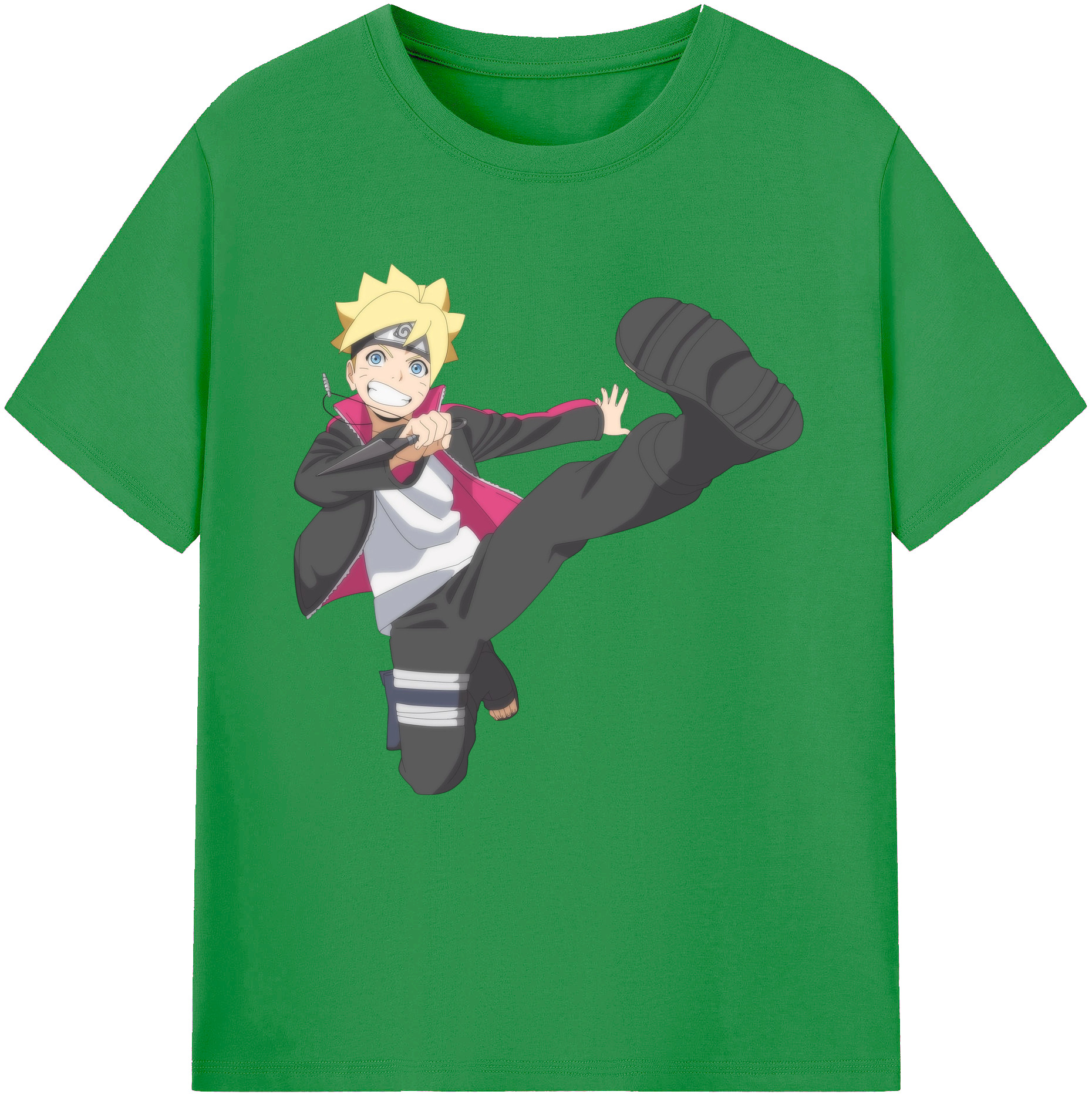 （画像用） NARUTO -ナルト- うずまき ボルト Uzumaki Boruto レディースカジュアルプリントTシャツ（綿100％）
