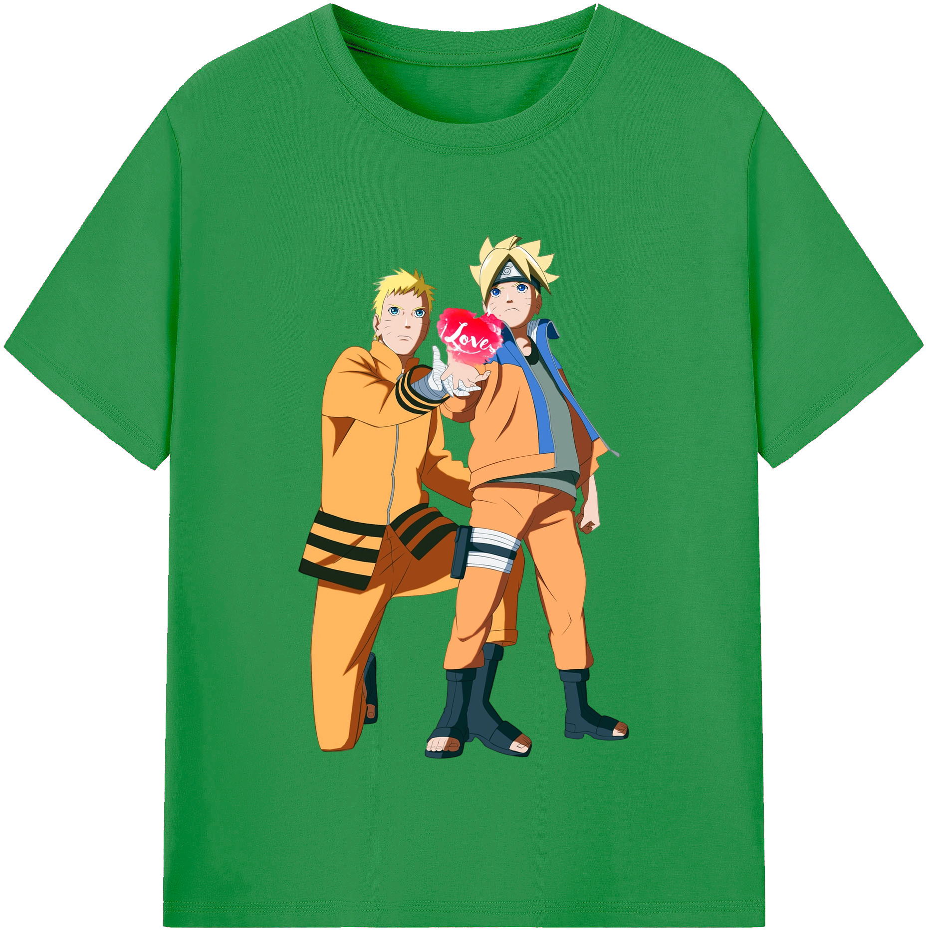 （画像用） NARUTO -ナルト- うずまき ボルト Uzumaki Boruto レディースカジュアルプリントTシャツ（綿100％）