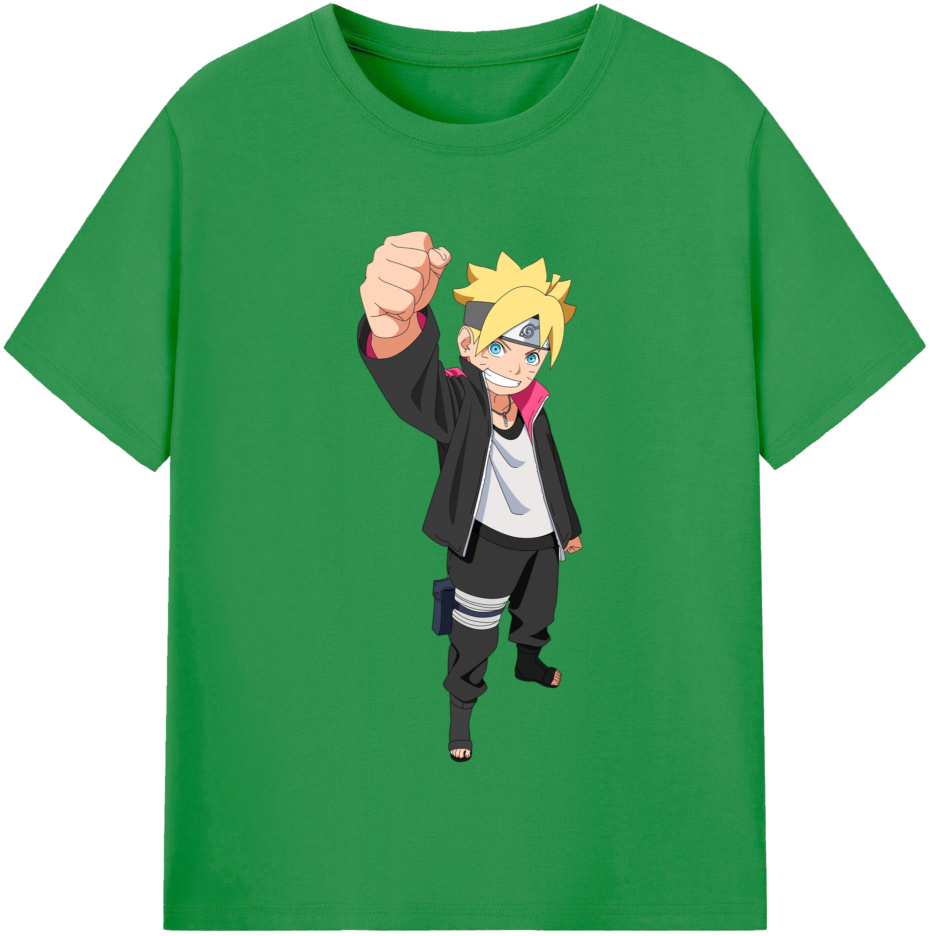 （画像用） NARUTO -ナルト- うずまき ボルト Uzumaki Boruto レディースカジュアルプリントTシャツ（綿100％）