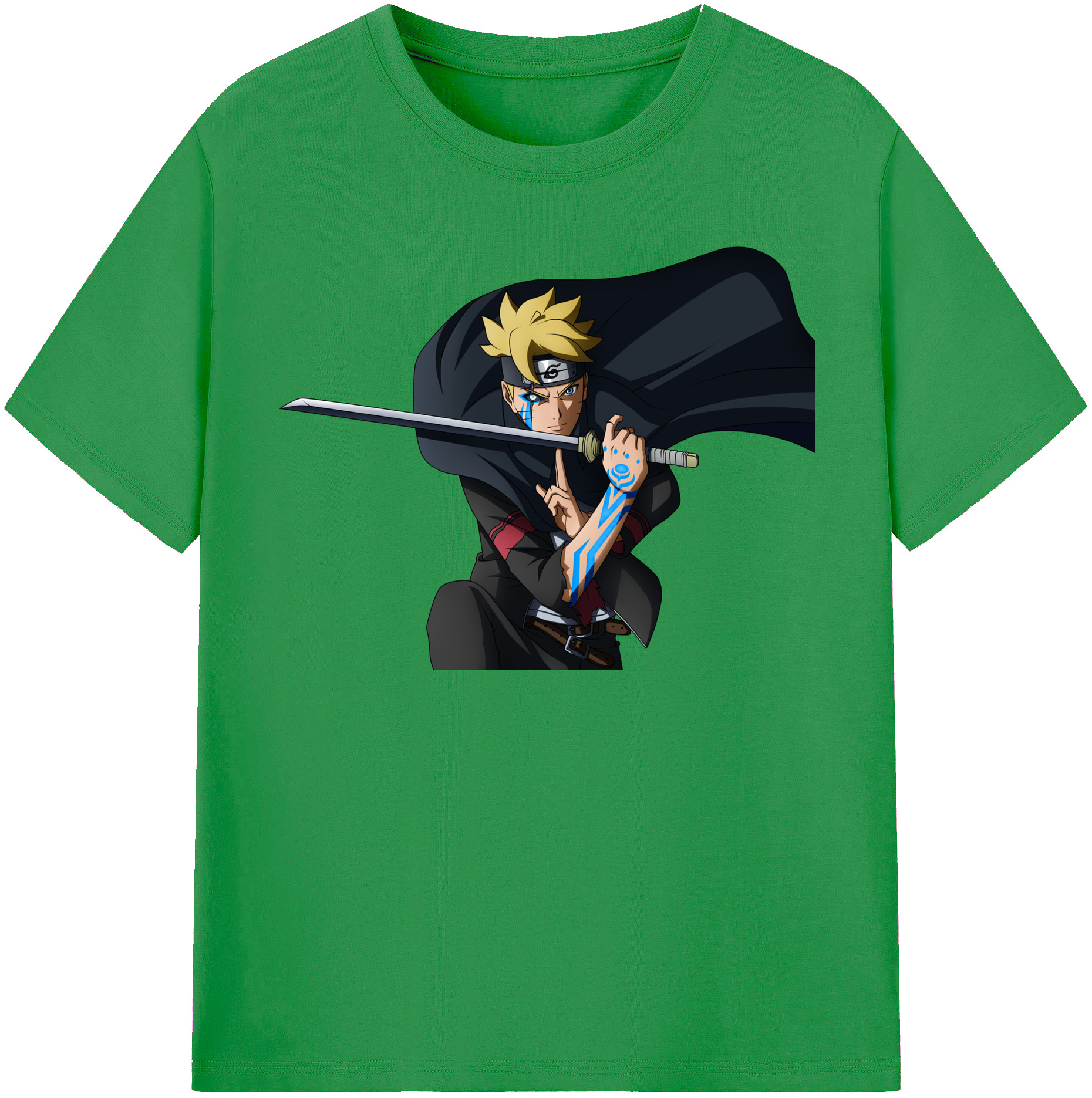 （画像用） NARUTO -ナルト- うずまき ボルト Uzumaki Boruto レディースカジュアルプリントTシャツ（綿100％）