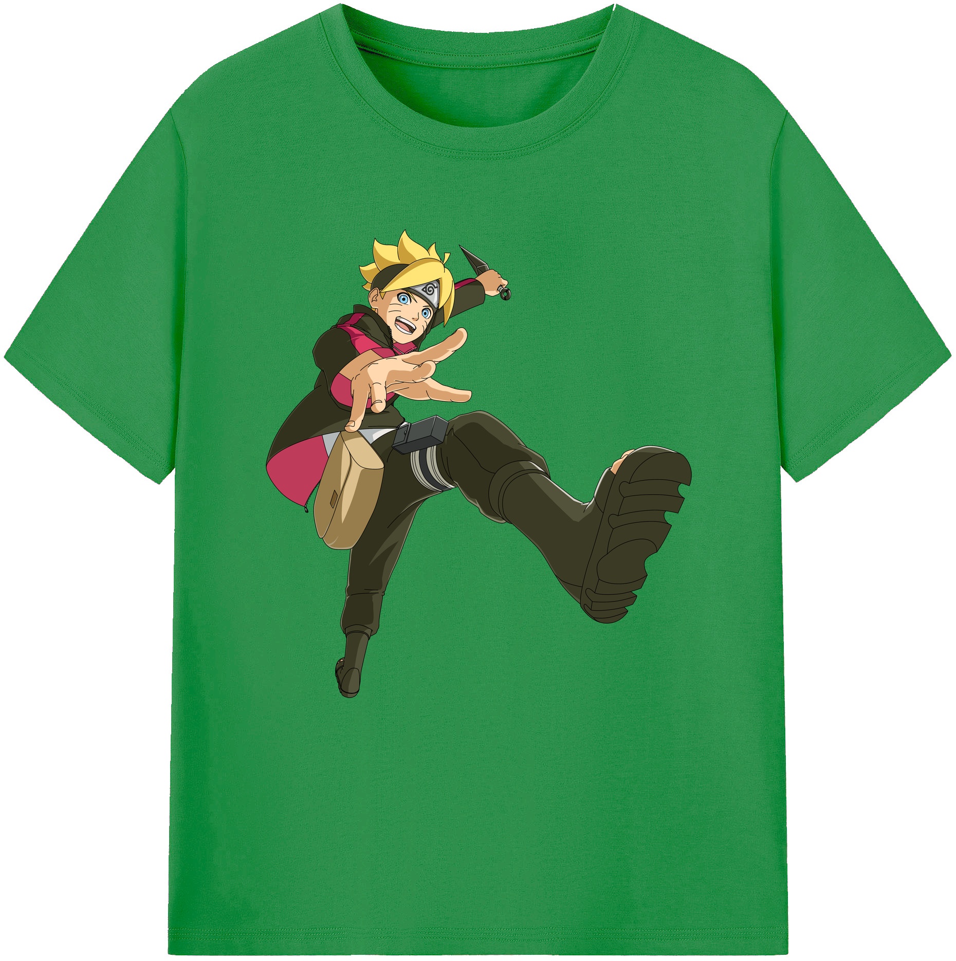 （画像用） NARUTO -ナルト- うずまき ボルト Uzumaki Boruto レディースカジュアルプリントTシャツ（綿100％）