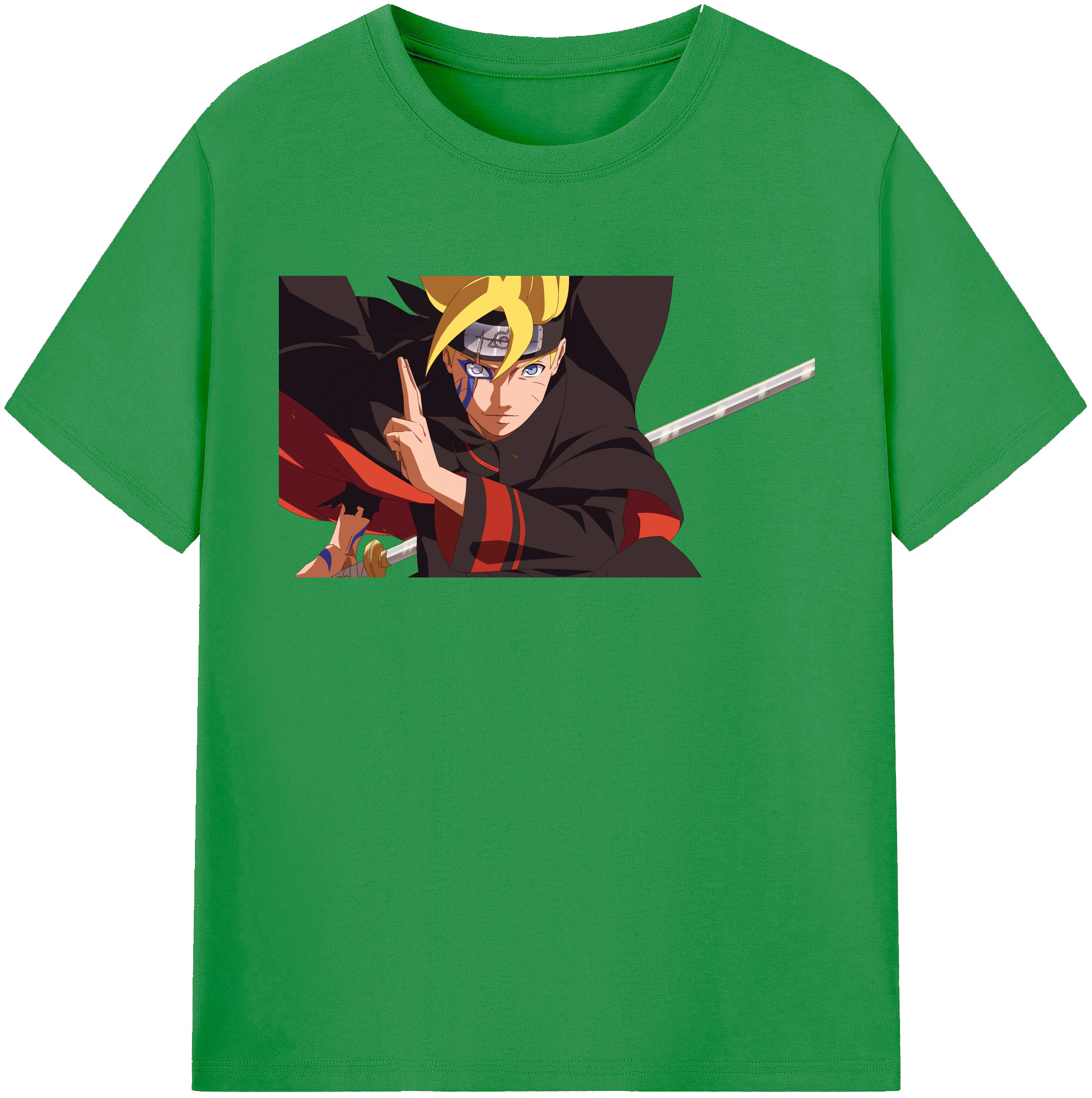 （画像用） NARUTO -ナルト- うずまき ボルト Uzumaki Boruto レディースカジュアルプリントTシャツ（綿100％）