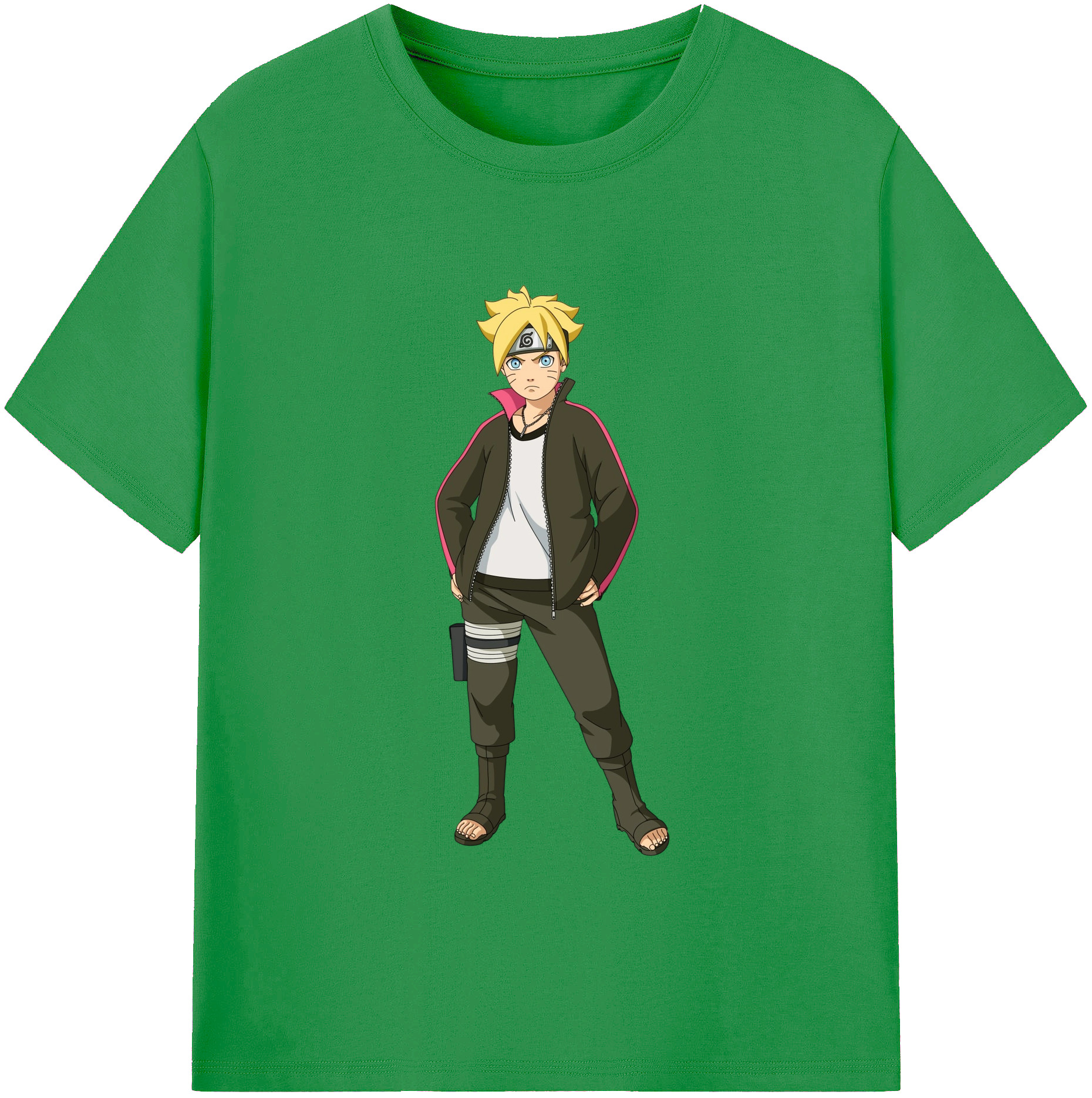 （画像用） NARUTO -ナルト- うずまき ボルト Uzumaki Boruto レディースカジュアルプリントTシャツ（綿100％）