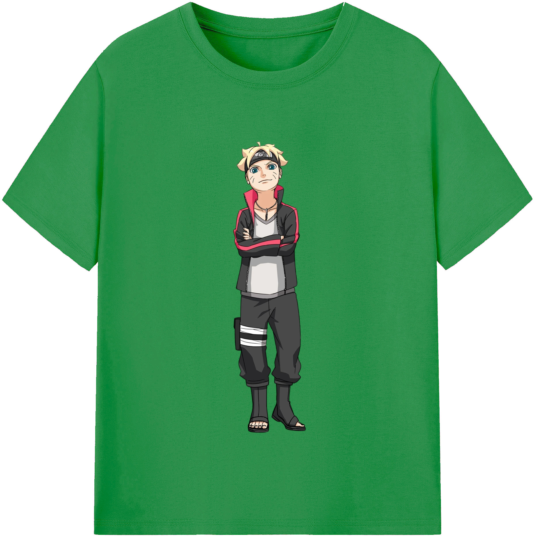 （画像用） NARUTO -ナルト- うずまき ボルト Uzumaki Boruto レディースカジュアルプリントTシャツ（綿100％）