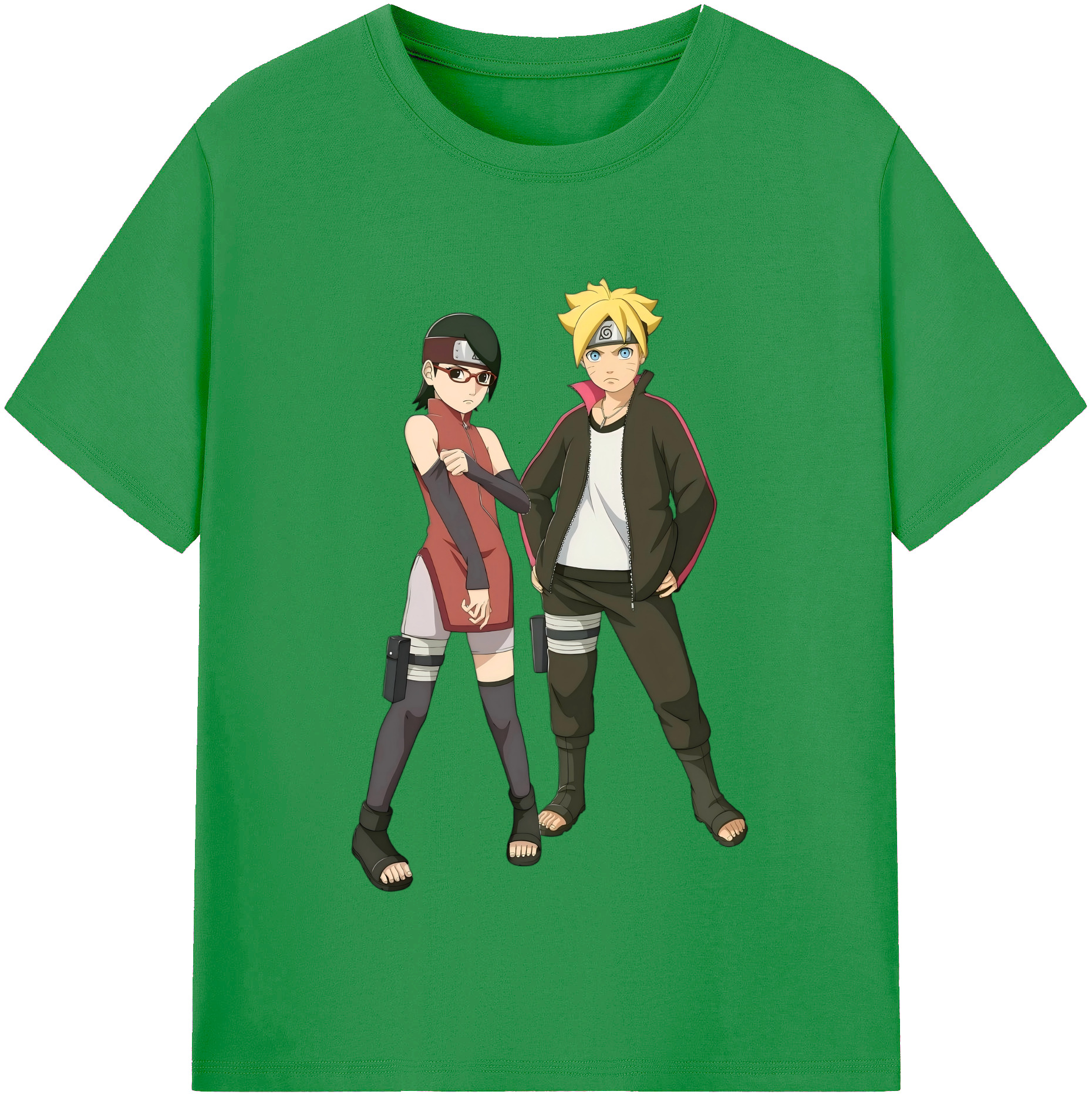 （画像用） NARUTO -ナルト- うずまき ボルト Uzumaki Boruto レディースカジュアルプリントTシャツ（綿100％）