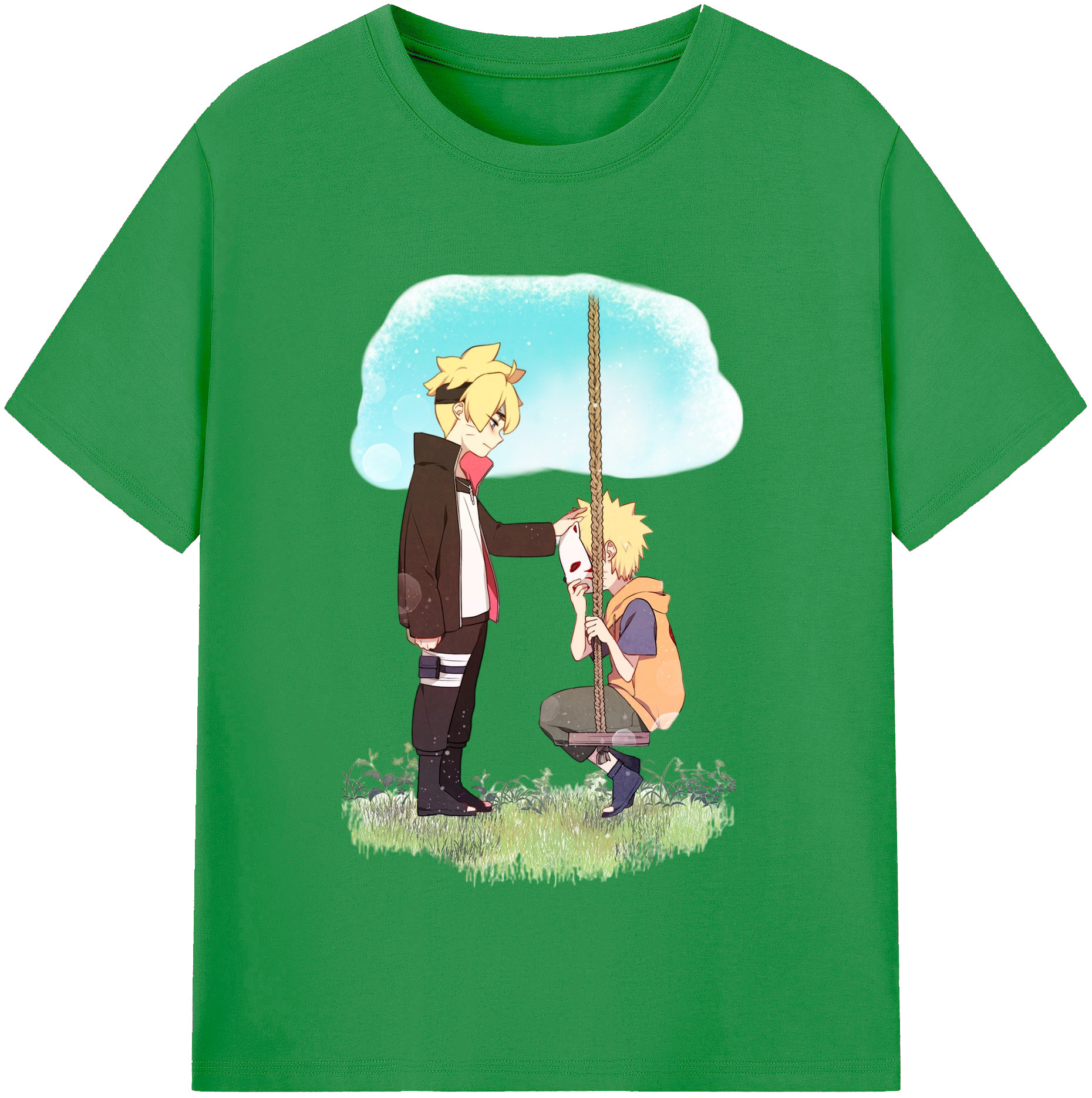 （画像用） NARUTO -ナルト- うずまき ボルト Uzumaki Boruto レディースカジュアルプリントTシャツ（綿100％）