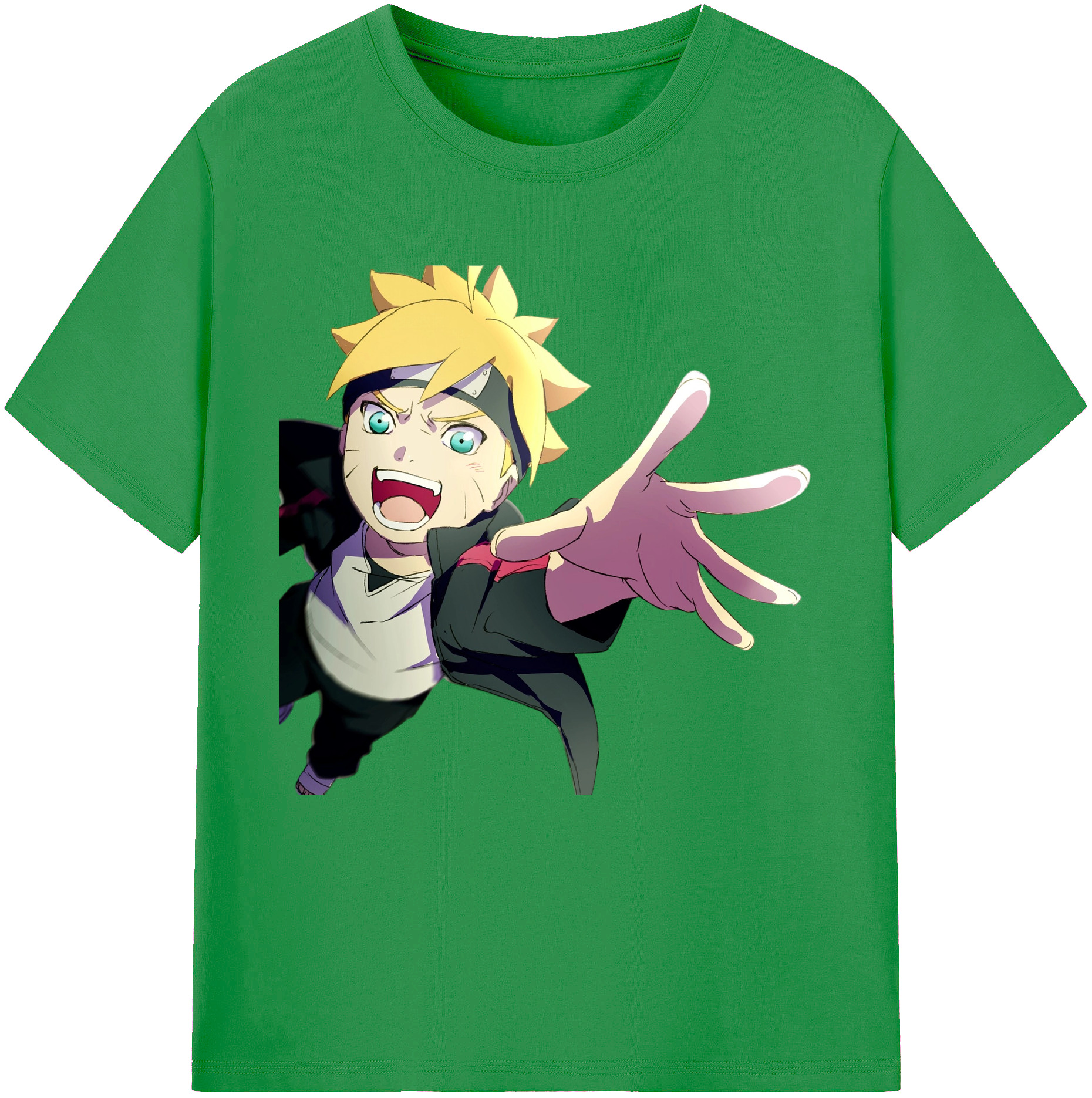 （画像用） NARUTO -ナルト- うずまき ボルト Uzumaki Boruto レディースカジュアルプリントTシャツ（綿100％）