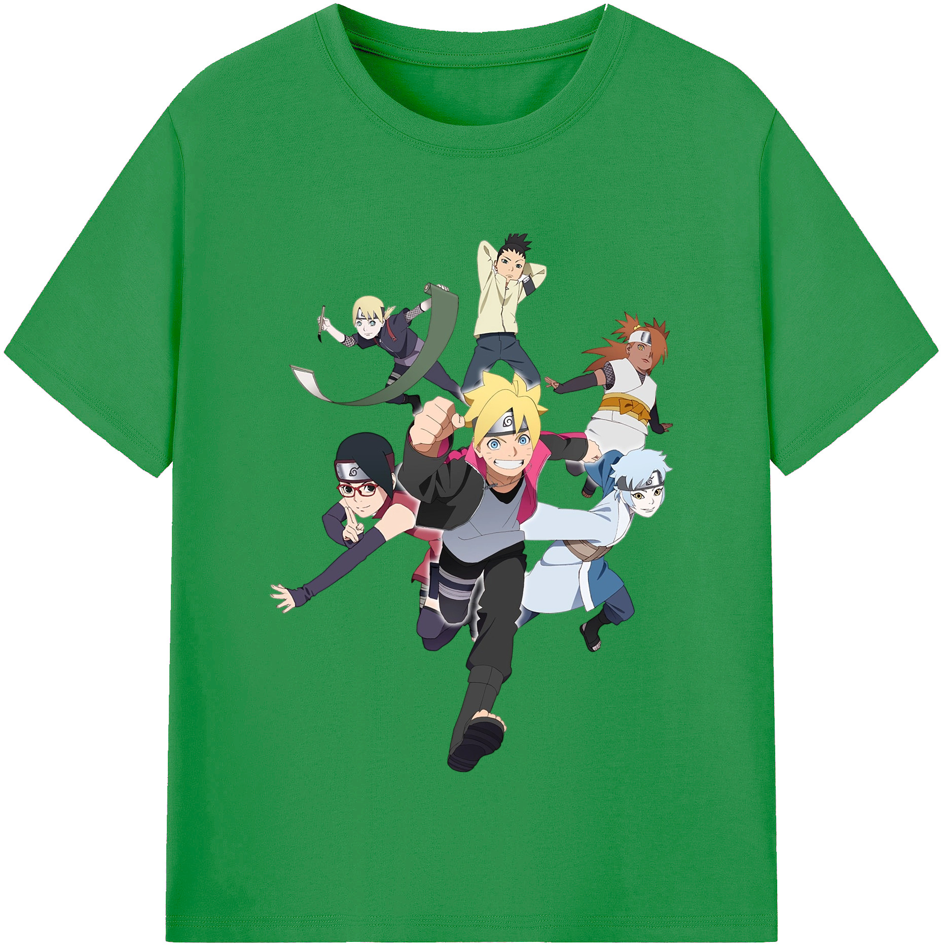 （画像用） NARUTO -ナルト- うずまき ボルト Uzumaki Boruto レディースカジュアルプリントTシャツ（綿100％）