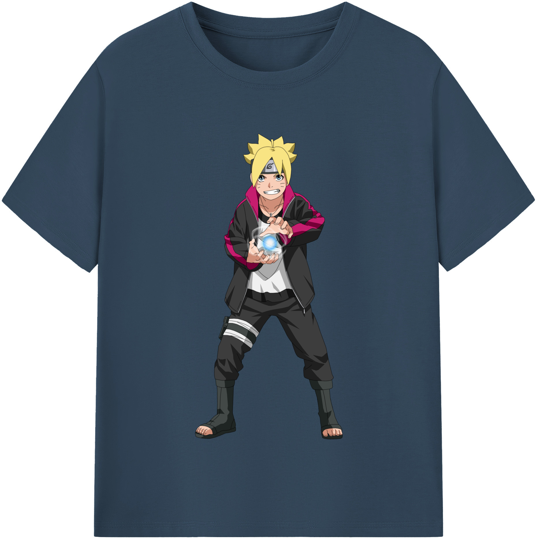 （画像用） NARUTO -ナルト- うずまき ボルト Uzumaki Boruto レディースカジュアルプリントTシャツ（綿100％）