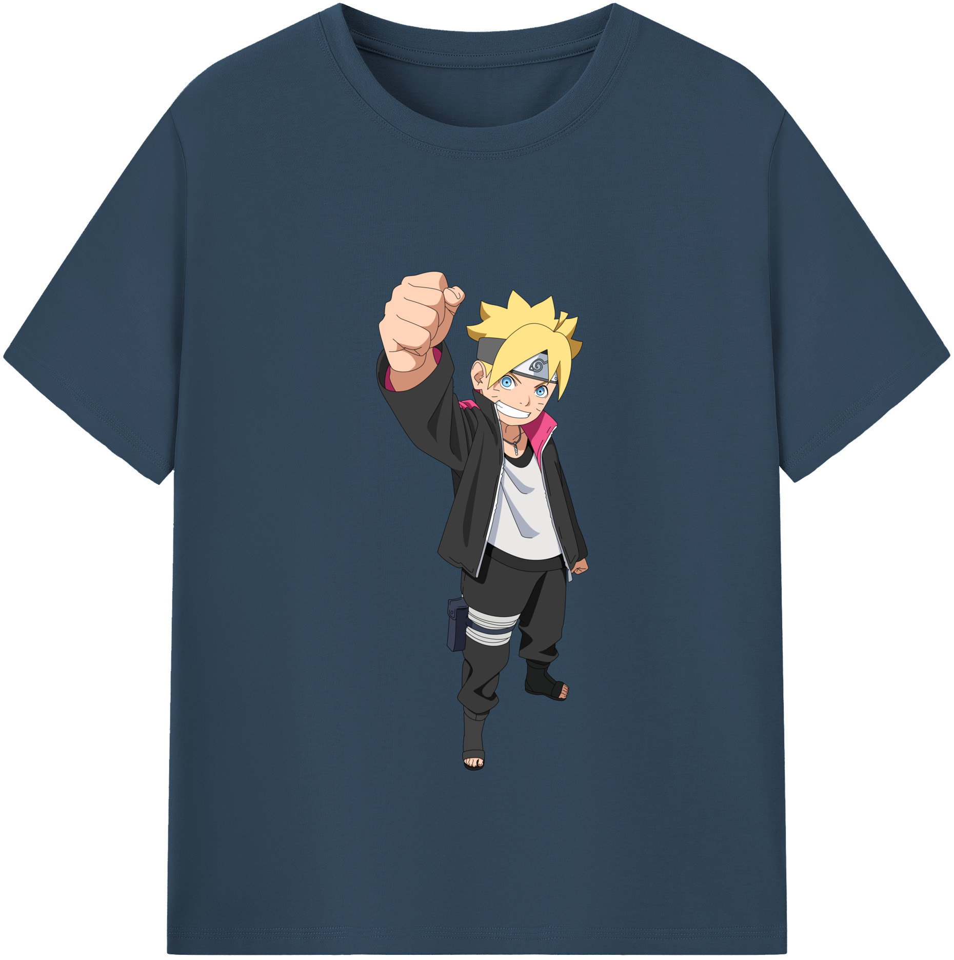（画像用） NARUTO -ナルト- うずまき ボルト Uzumaki Boruto レディースカジュアルプリントTシャツ（綿100％）