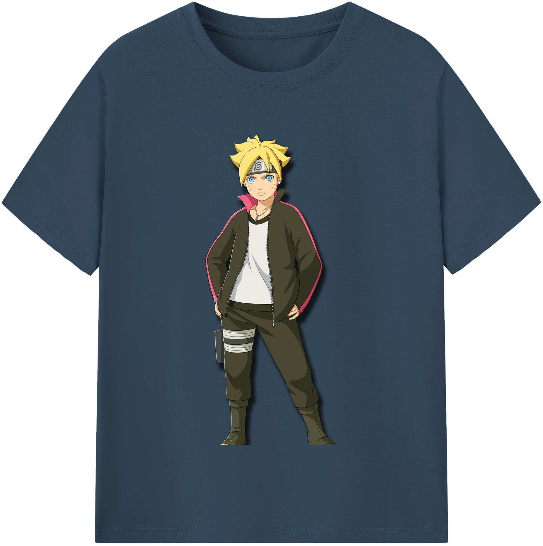（画像用） NARUTO -ナルト- うずまき ボルト Uzumaki Boruto レディースカジュアルプリントTシャツ（綿100％）