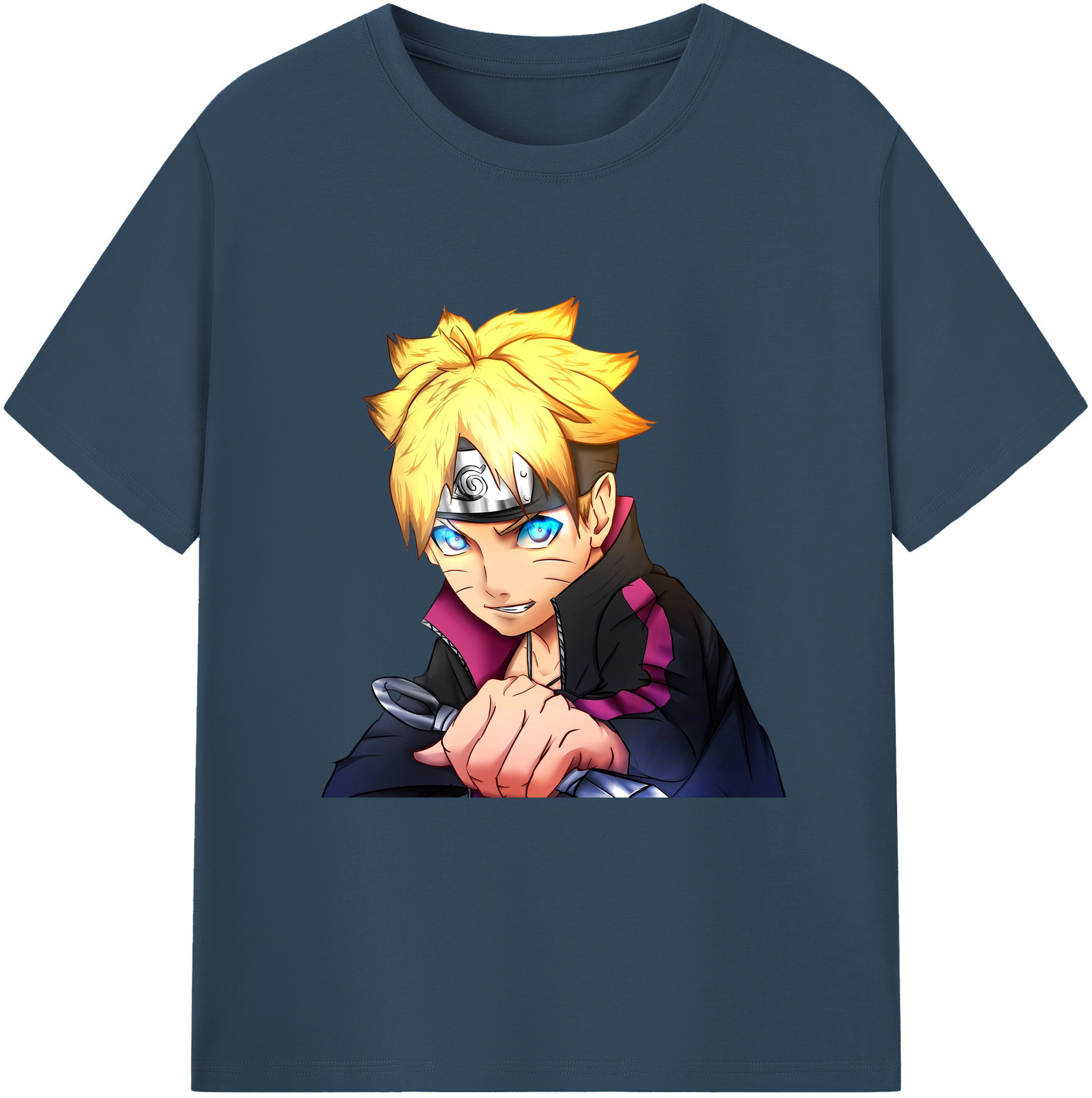 （画像用） NARUTO -ナルト- うずまき ボルト Uzumaki Boruto レディースカジュアルプリントTシャツ（綿100％）