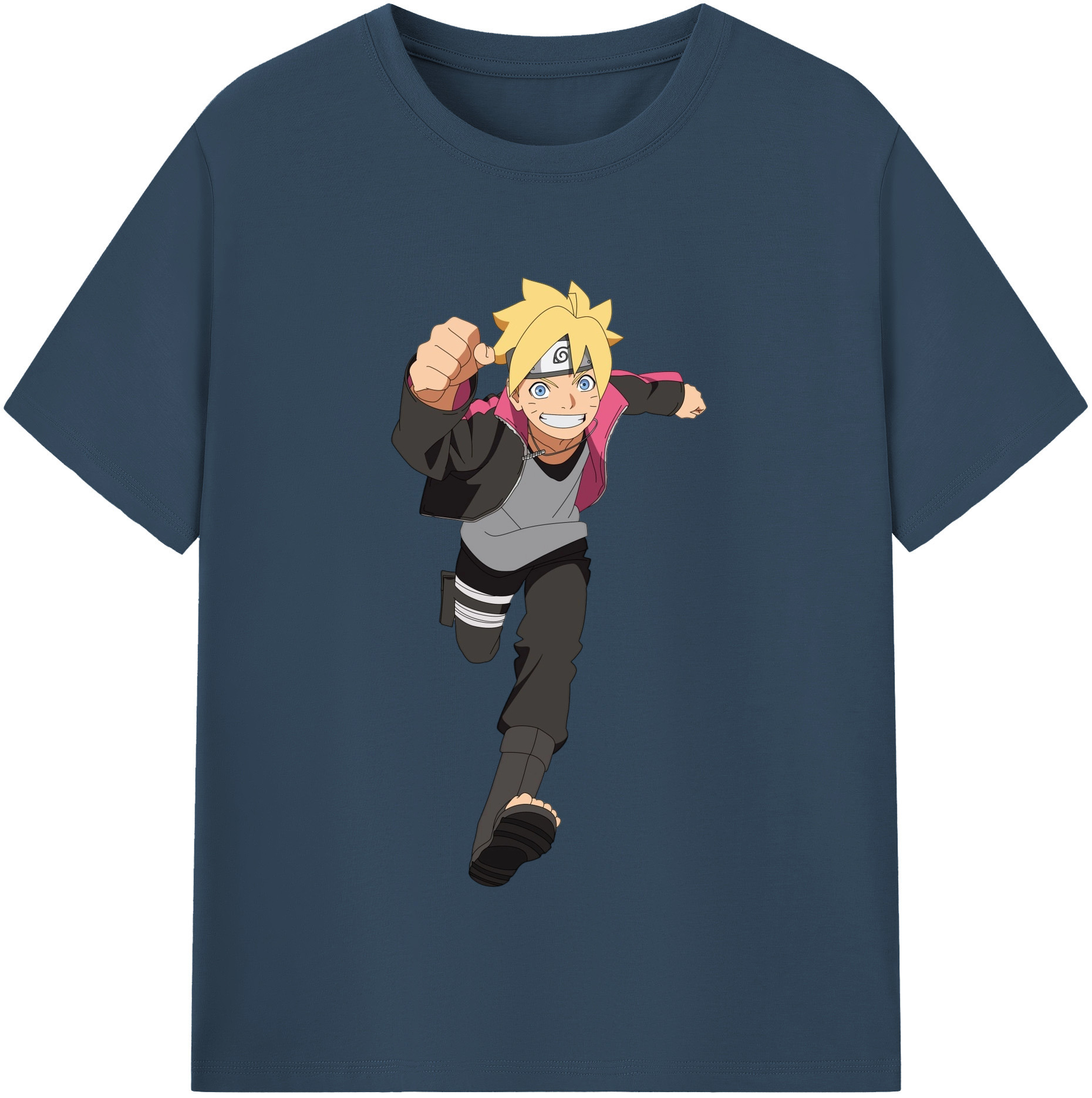 （画像用） NARUTO -ナルト- うずまき ボルト Uzumaki Boruto レディースカジュアルプリントTシャツ（綿100％）