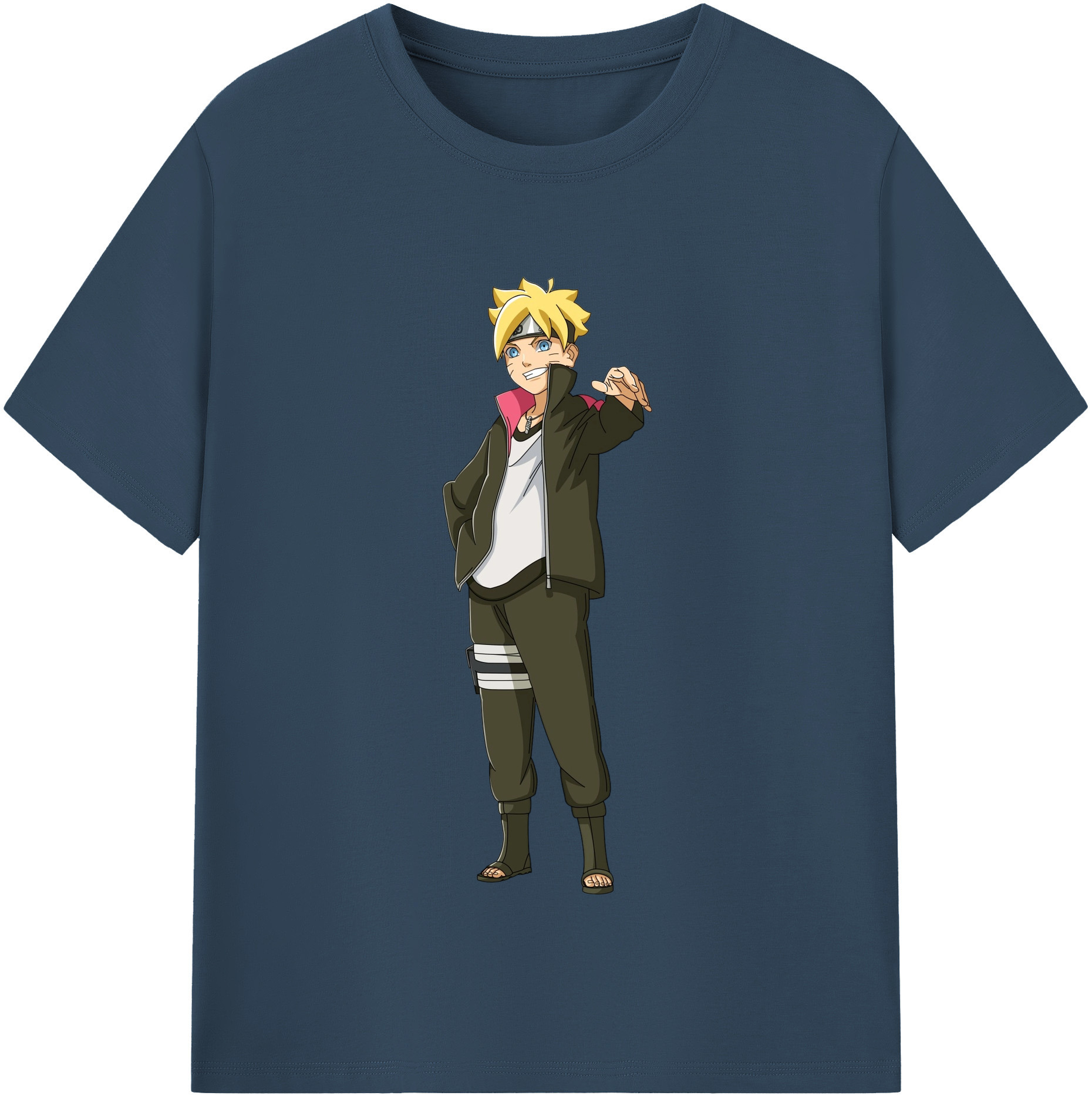 （画像用） NARUTO -ナルト- うずまき ボルト Uzumaki Boruto レディースカジュアルプリントTシャツ（綿100％）
