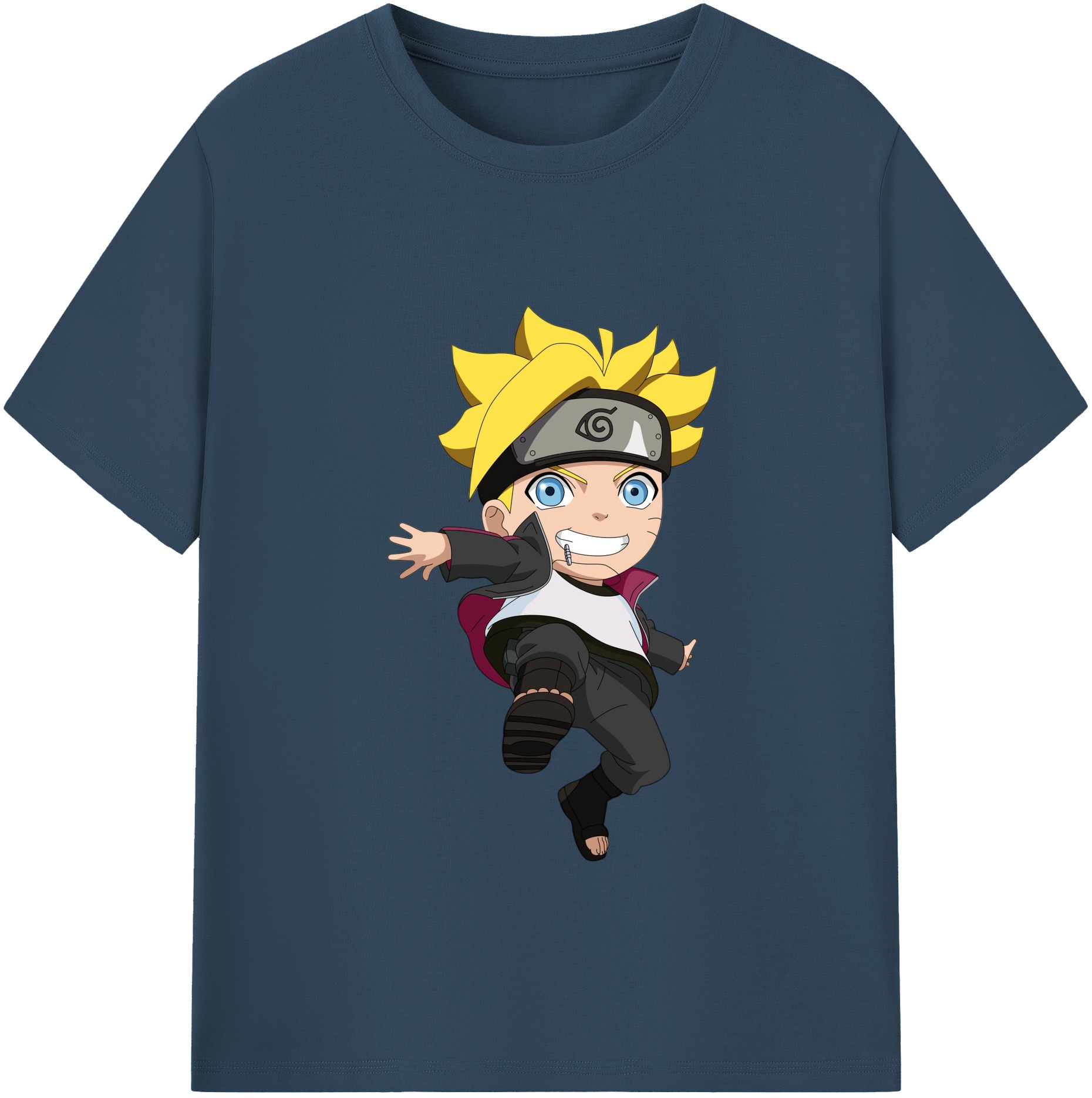 （画像用） NARUTO -ナルト- うずまき ボルト Uzumaki Boruto レディースカジュアルプリントTシャツ（綿100％）