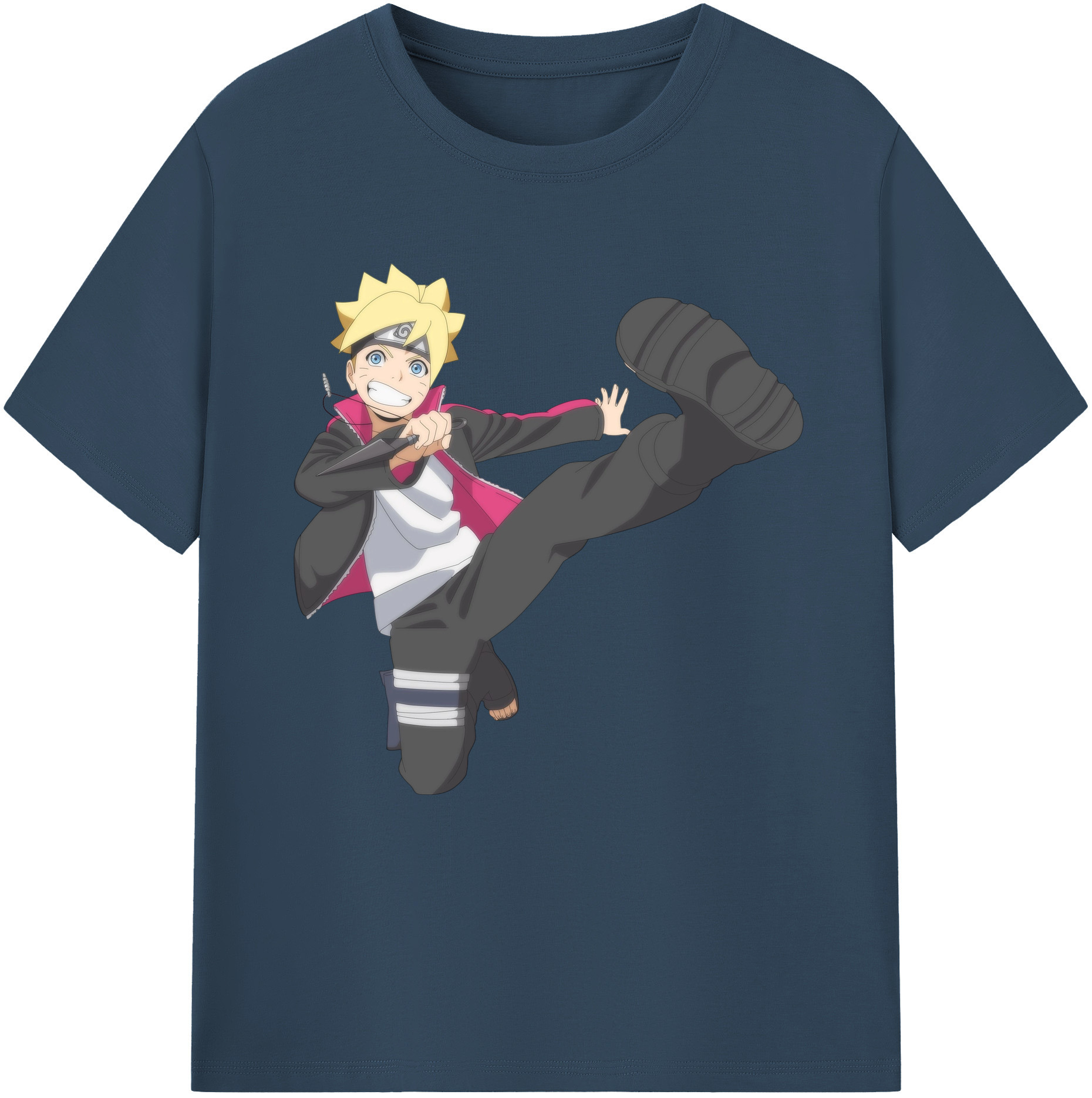 （画像用） NARUTO -ナルト- うずまき ボルト Uzumaki Boruto レディースカジュアルプリントTシャツ（綿100％）