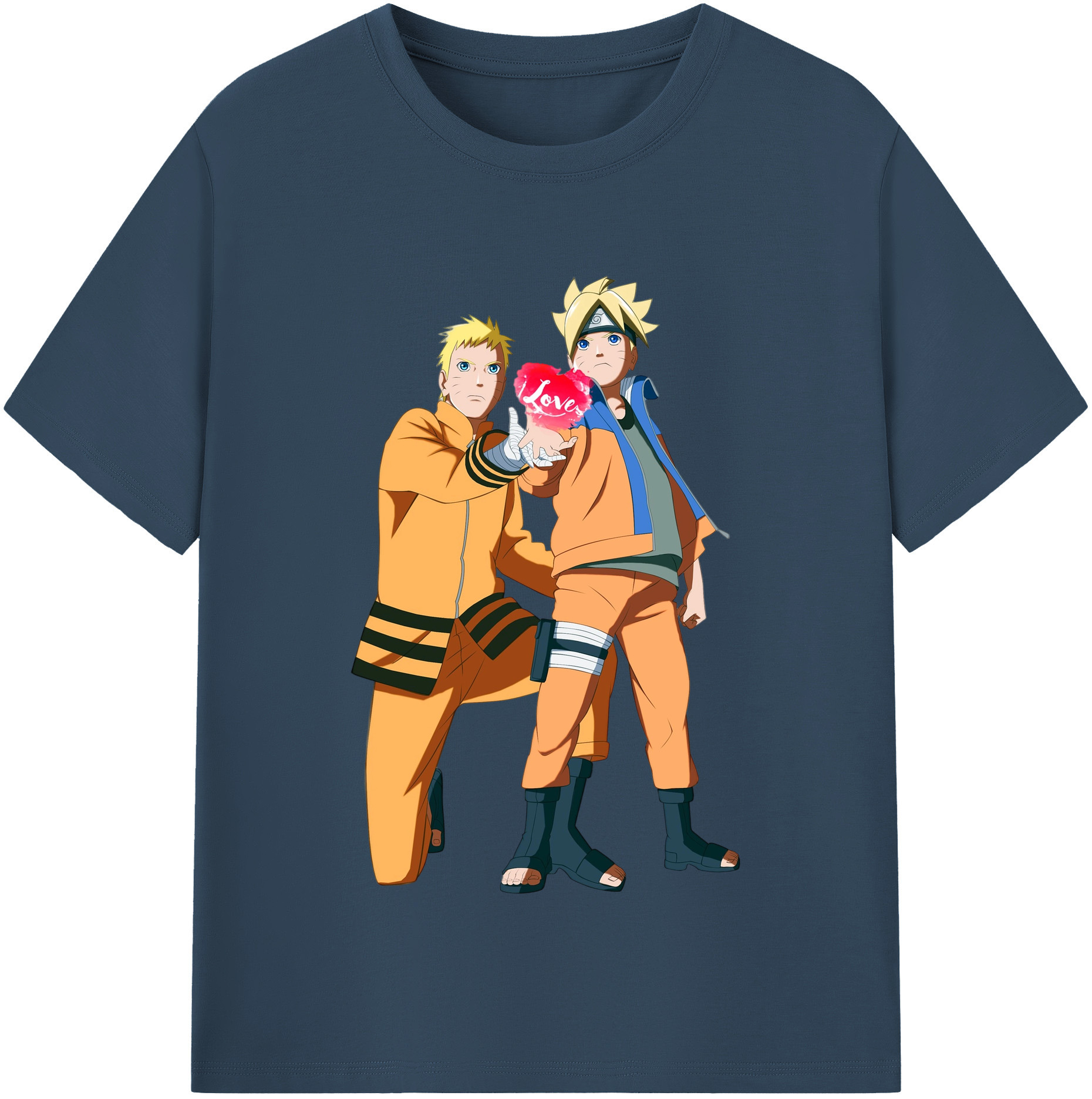（画像用） NARUTO -ナルト- うずまき ボルト Uzumaki Boruto レディースカジュアルプリントTシャツ（綿100％）