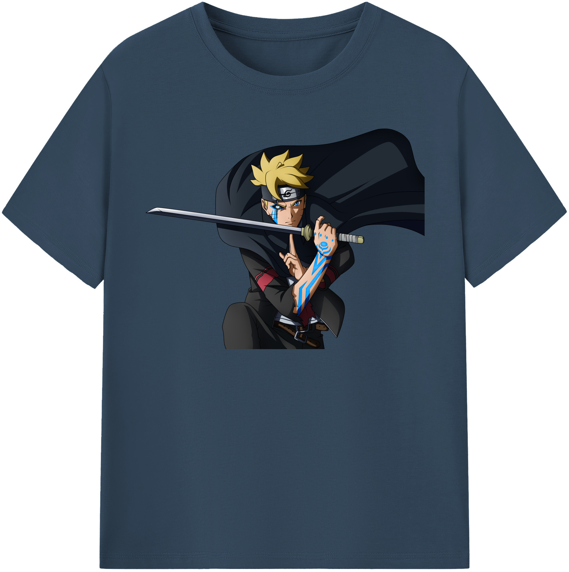 （画像用） NARUTO -ナルト- うずまき ボルト Uzumaki Boruto レディースカジュアルプリントTシャツ（綿100％）