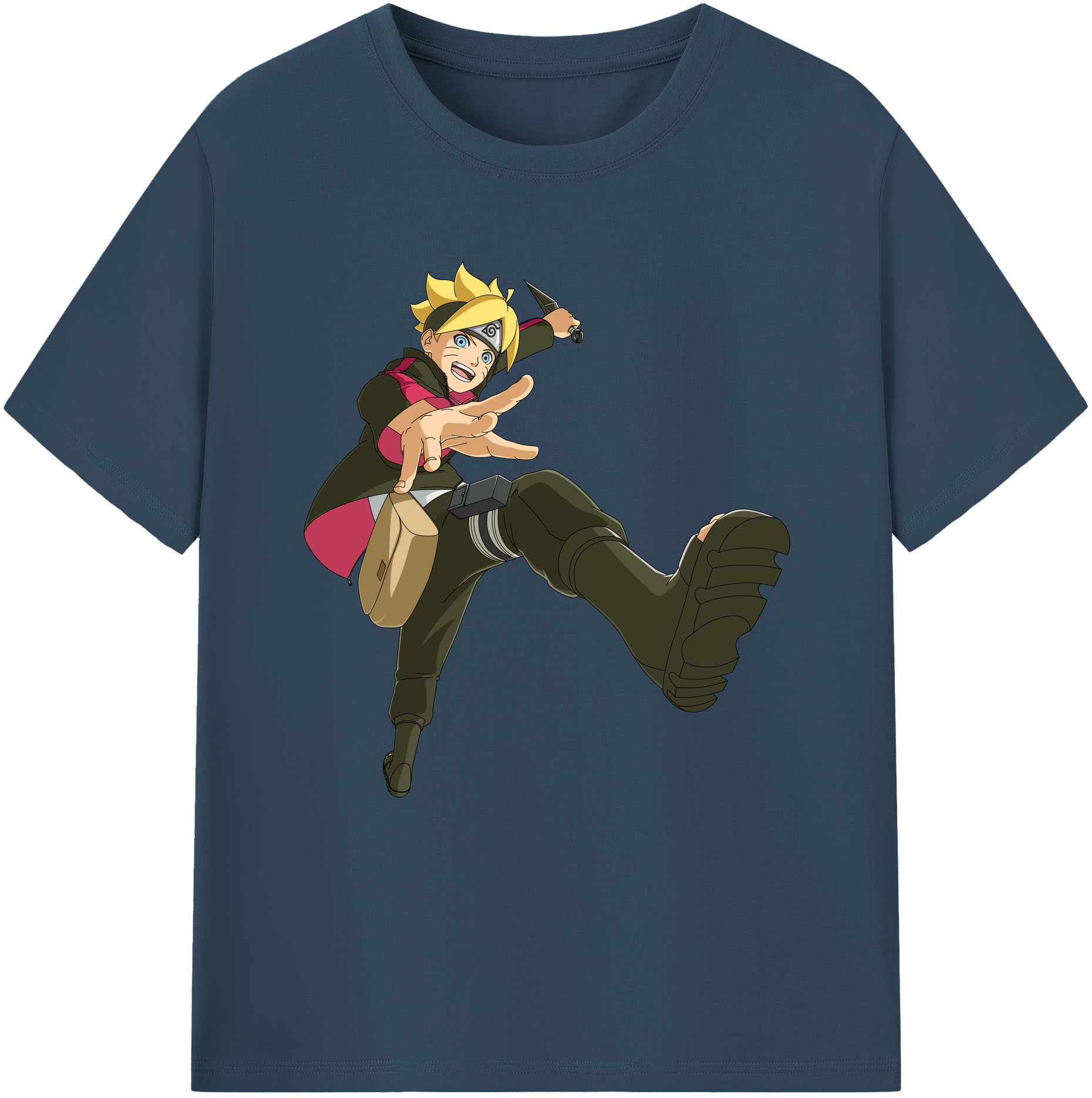 （画像用） NARUTO -ナルト- うずまき ボルト Uzumaki Boruto レディースカジュアルプリントTシャツ（綿100％）