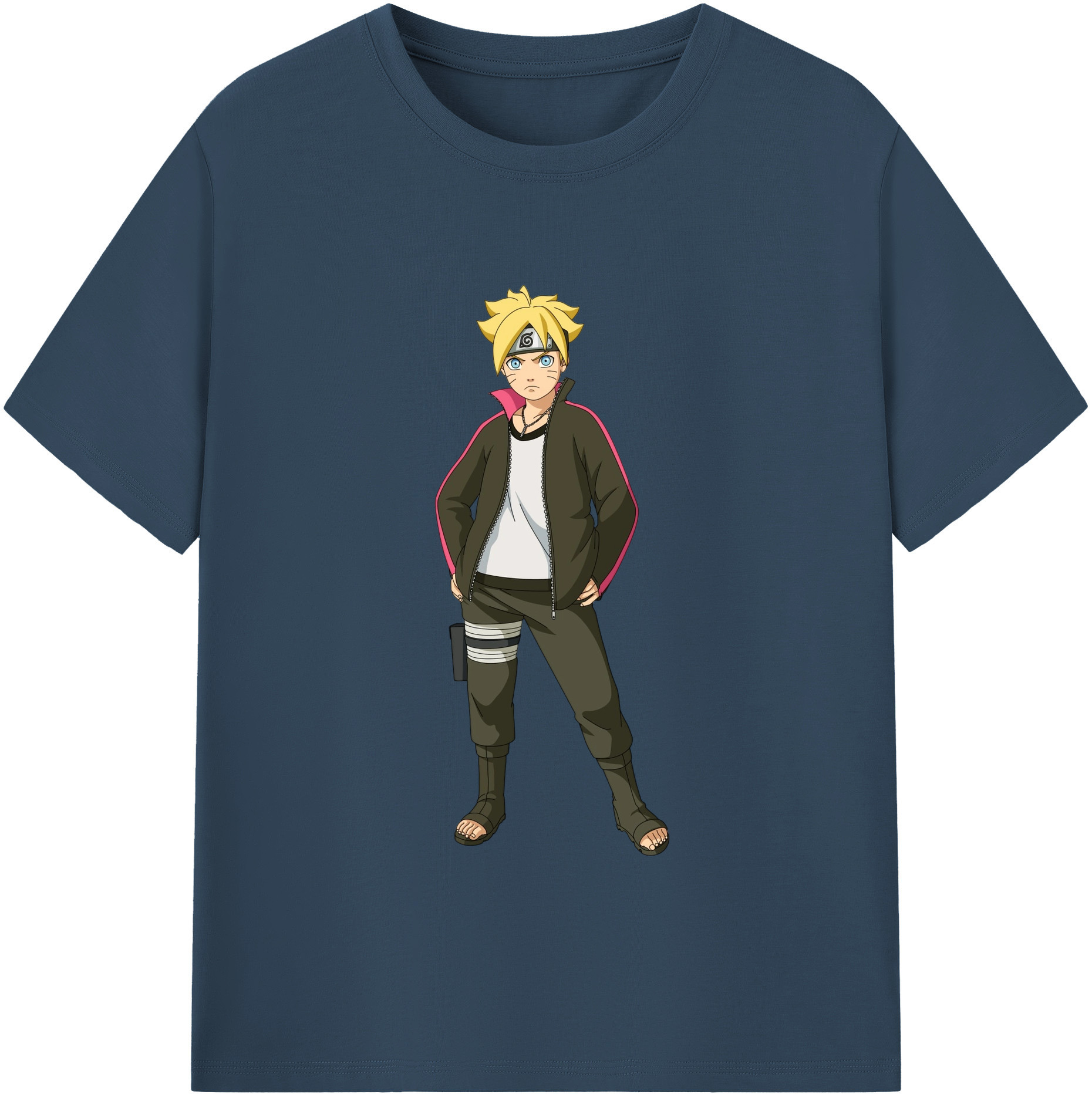 （画像用） NARUTO -ナルト- うずまき ボルト Uzumaki Boruto レディースカジュアルプリントTシャツ（綿100％）
