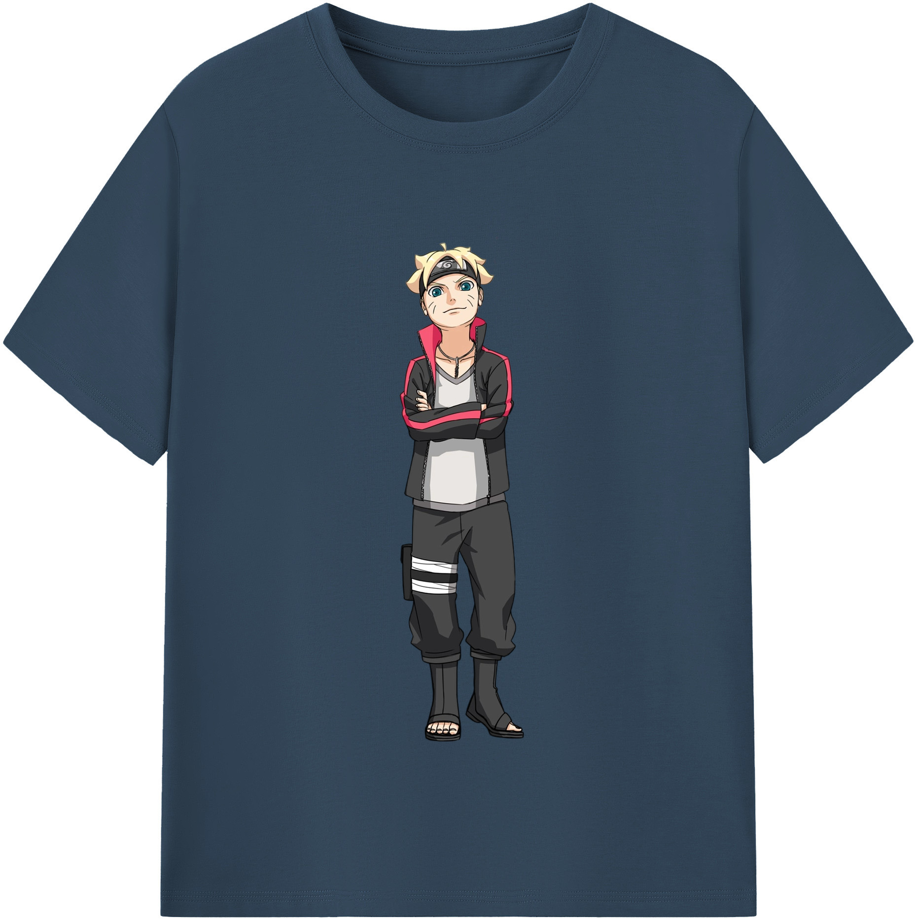 （画像用） NARUTO -ナルト- うずまき ボルト Uzumaki Boruto レディースカジュアルプリントTシャツ（綿100％）