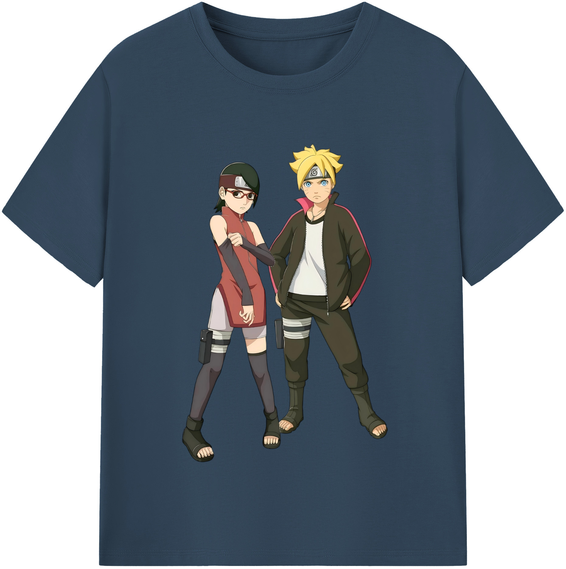（画像用） NARUTO -ナルト- うずまき ボルト Uzumaki Boruto レディースカジュアルプリントTシャツ（綿100％）