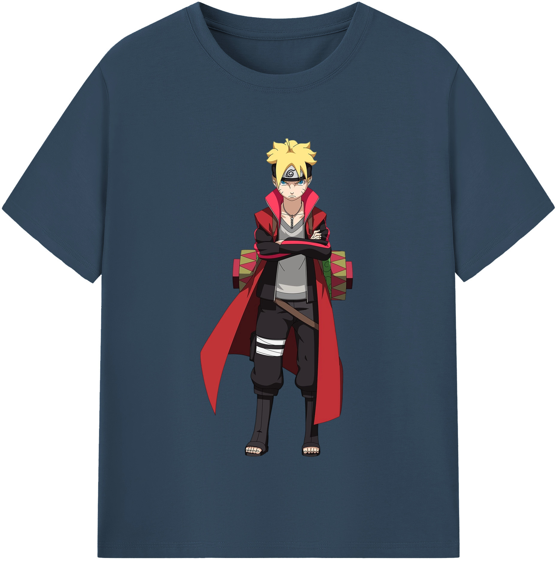 （画像用） NARUTO -ナルト- うずまき ボルト Uzumaki Boruto レディースカジュアルプリントTシャツ（綿100％）