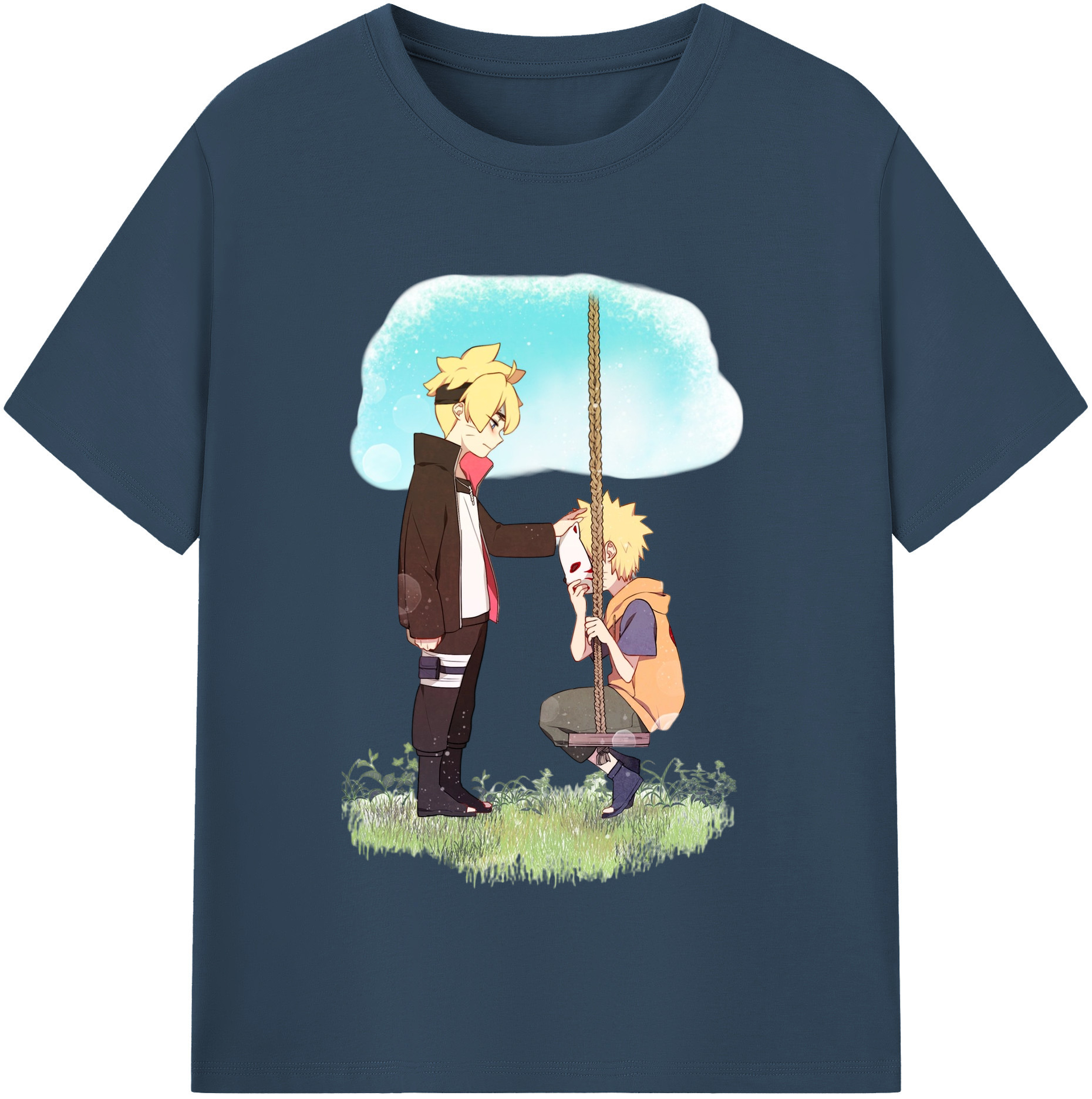 （画像用） NARUTO -ナルト- うずまき ボルト Uzumaki Boruto レディースカジュアルプリントTシャツ（綿100％）