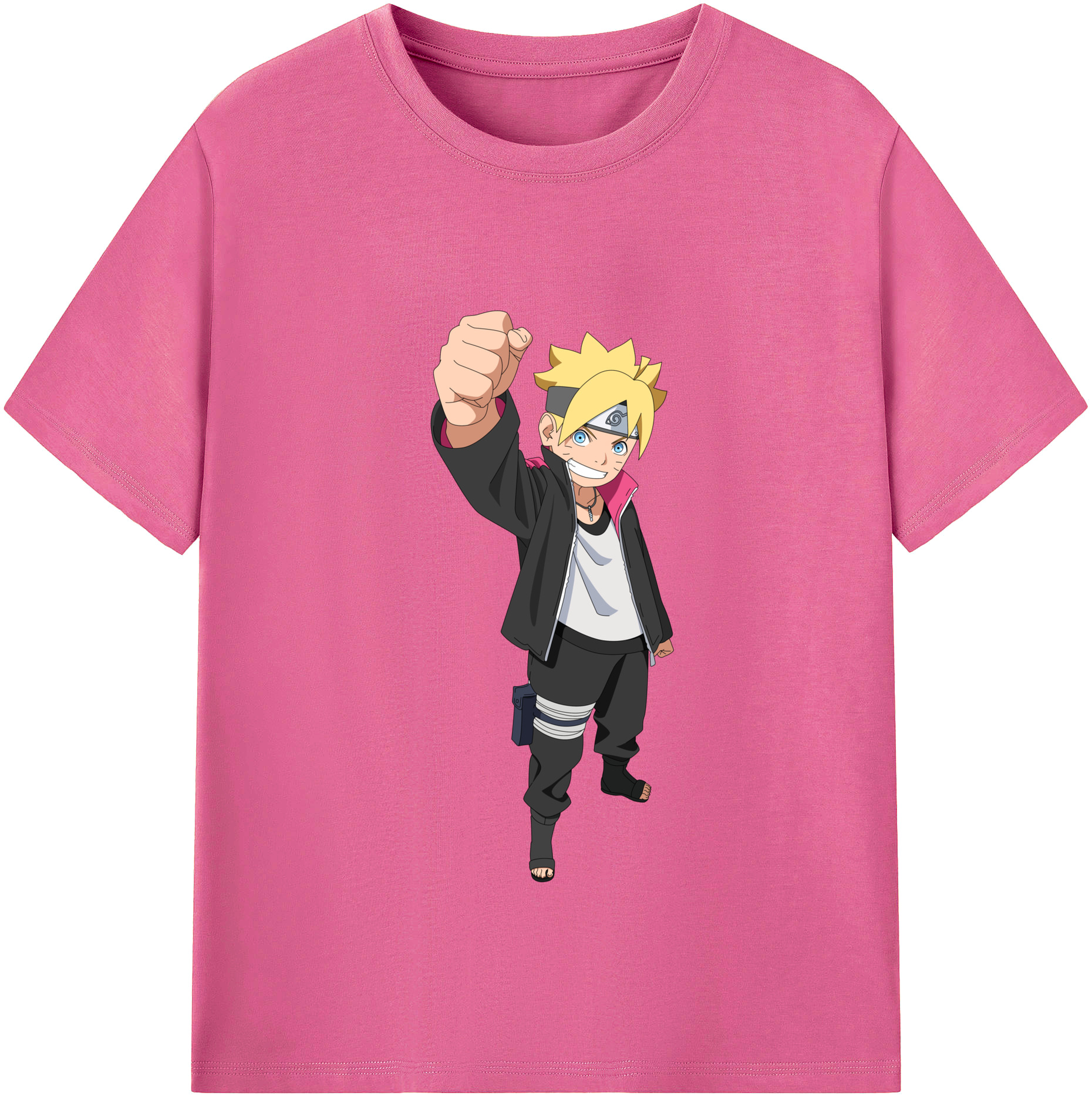 （画像用） NARUTO -ナルト- うずまき ボルト Uzumaki Boruto レディースカジュアルプリントTシャツ（綿100％）