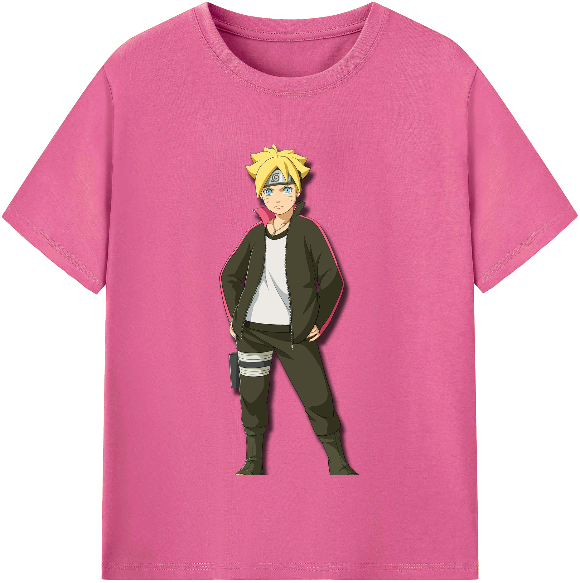 （画像用） NARUTO -ナルト- うずまき ボルト Uzumaki Boruto レディースカジュアルプリントTシャツ（綿100％）