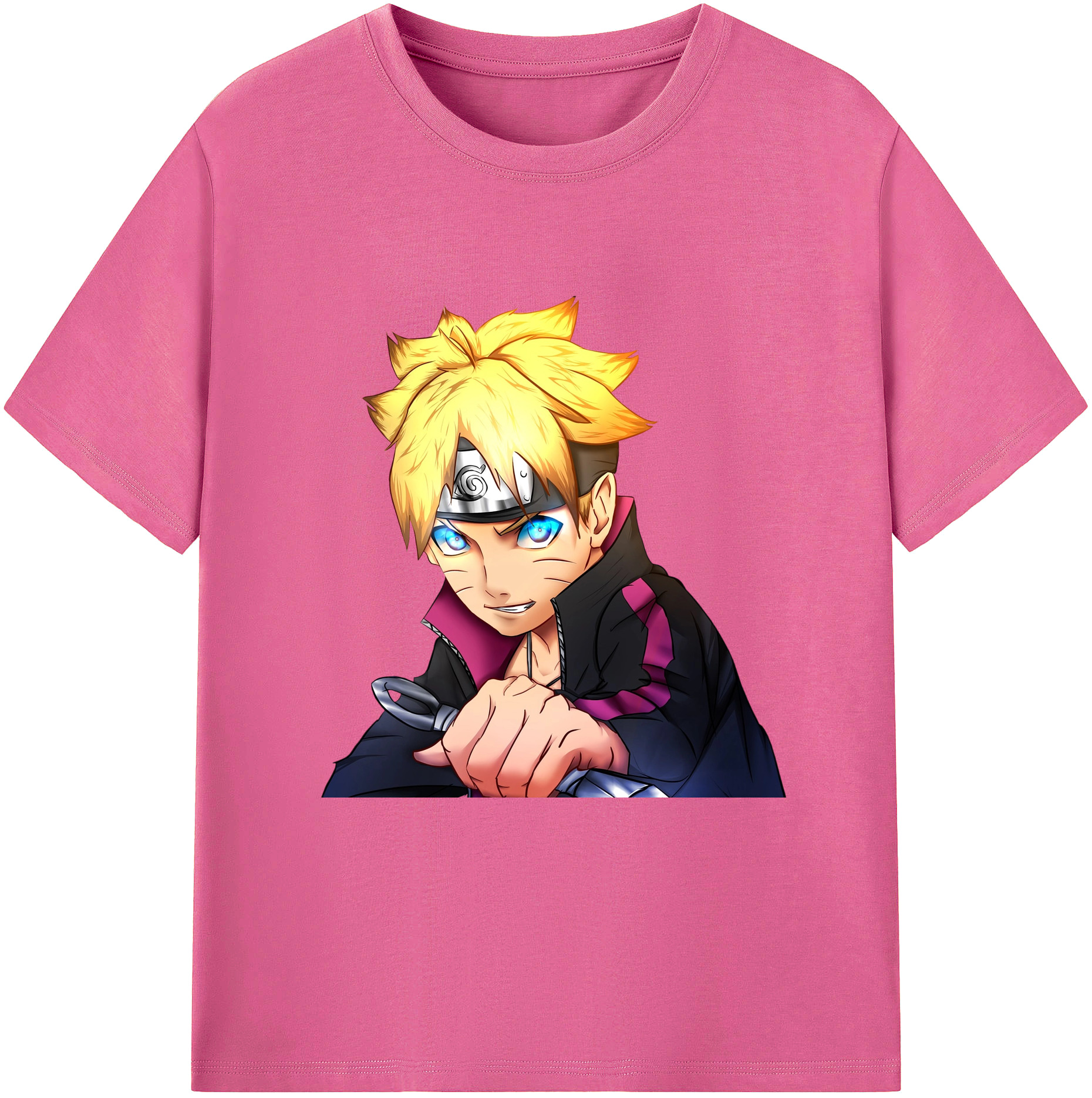（画像用） NARUTO -ナルト- うずまき ボルト Uzumaki Boruto レディースカジュアルプリントTシャツ（綿100％）