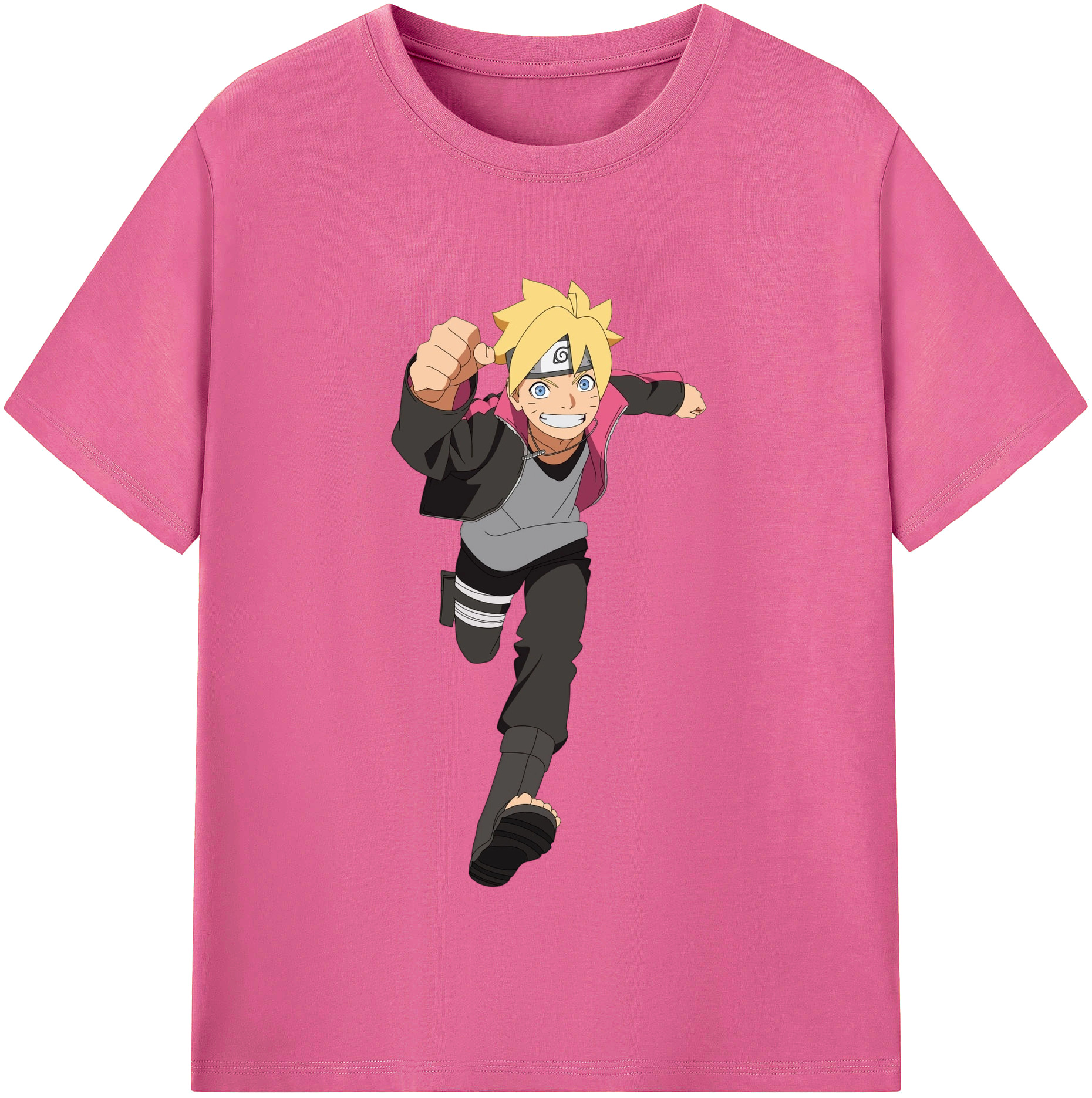 （画像用） NARUTO -ナルト- うずまき ボルト Uzumaki Boruto レディースカジュアルプリントTシャツ（綿100％）