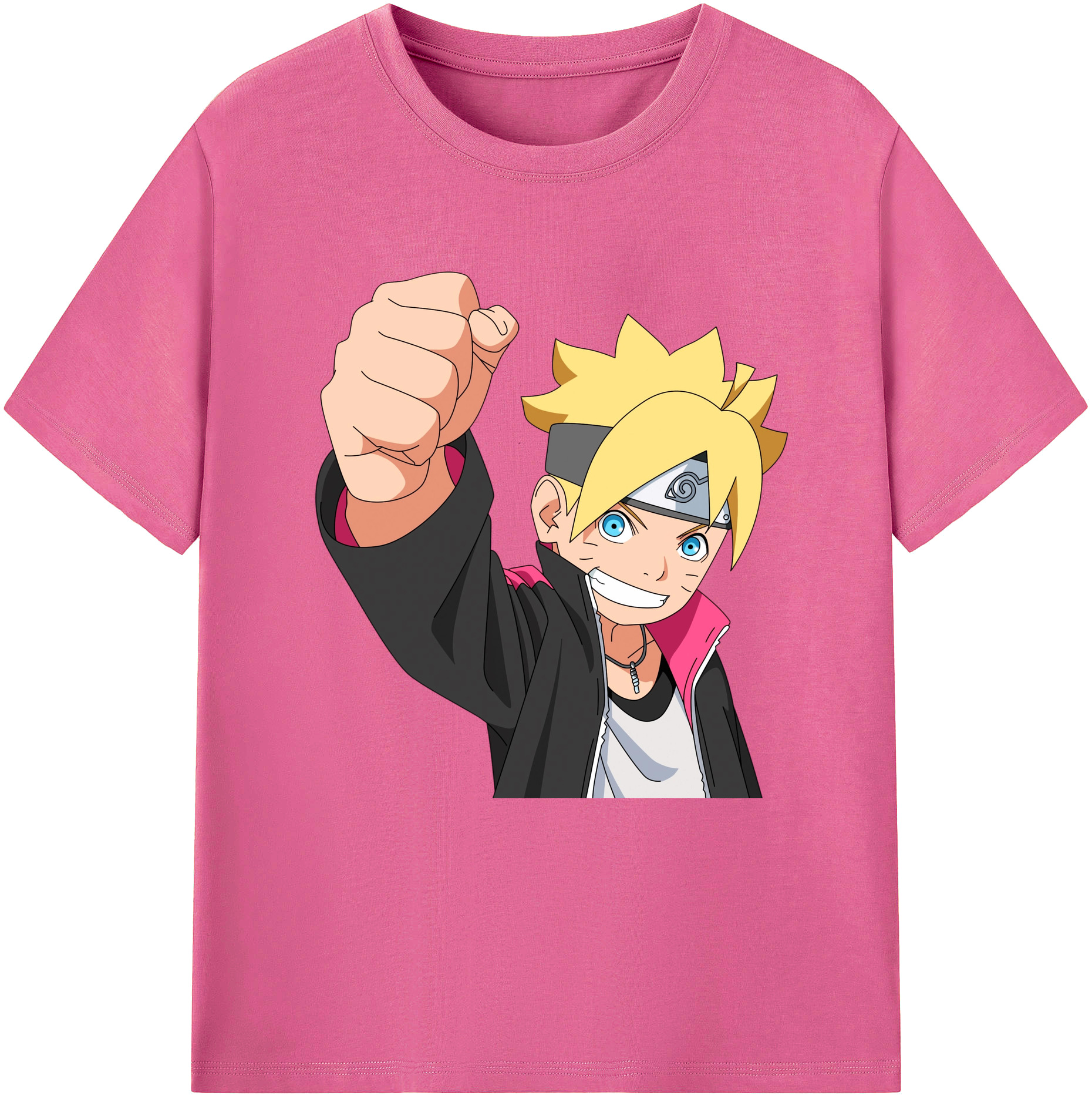 （画像用） NARUTO -ナルト- うずまき ボルト Uzumaki Boruto レディースカジュアルプリントTシャツ（綿100％）